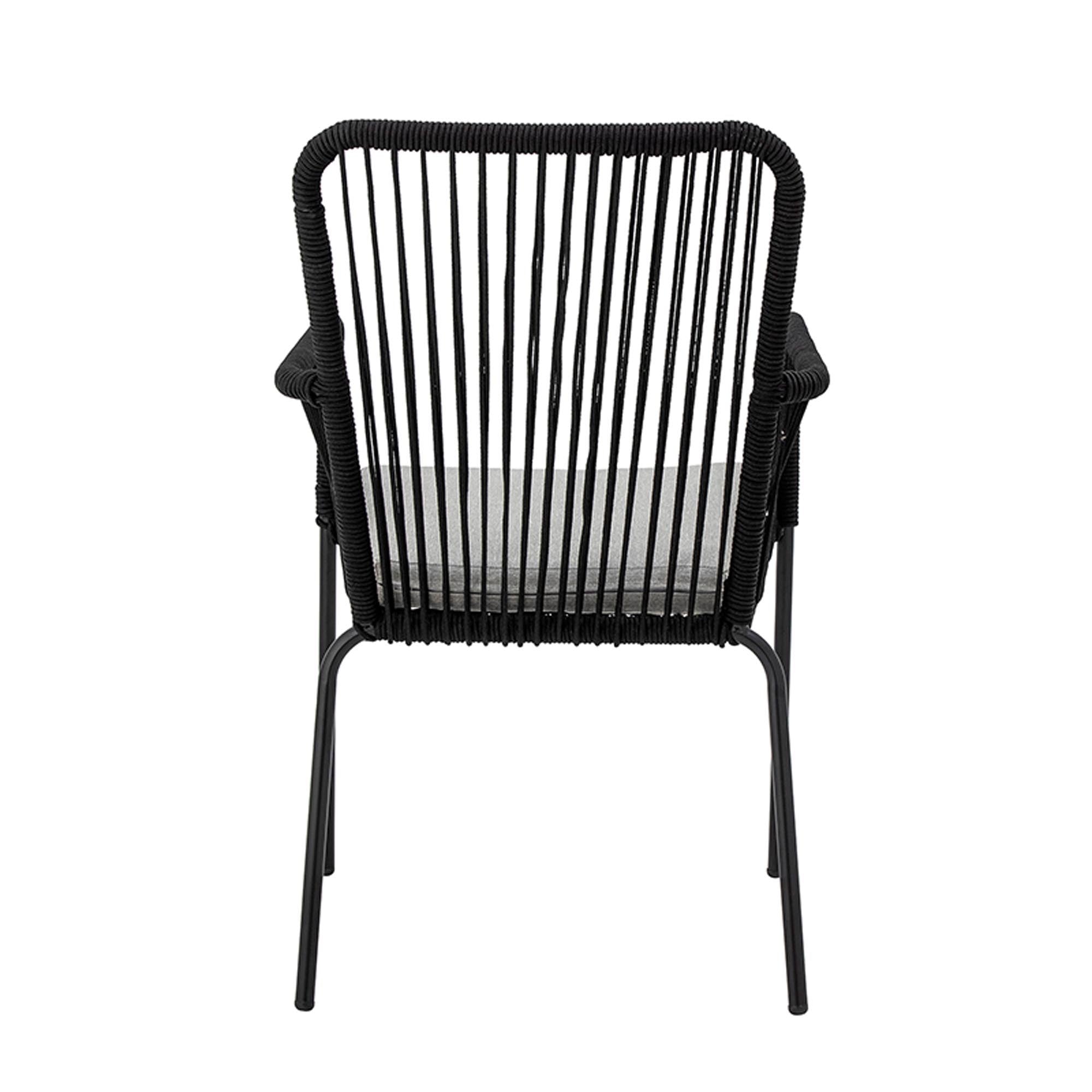 Santino Esszimmerstuhl: Stilvolles Design in schwarzem Metall.