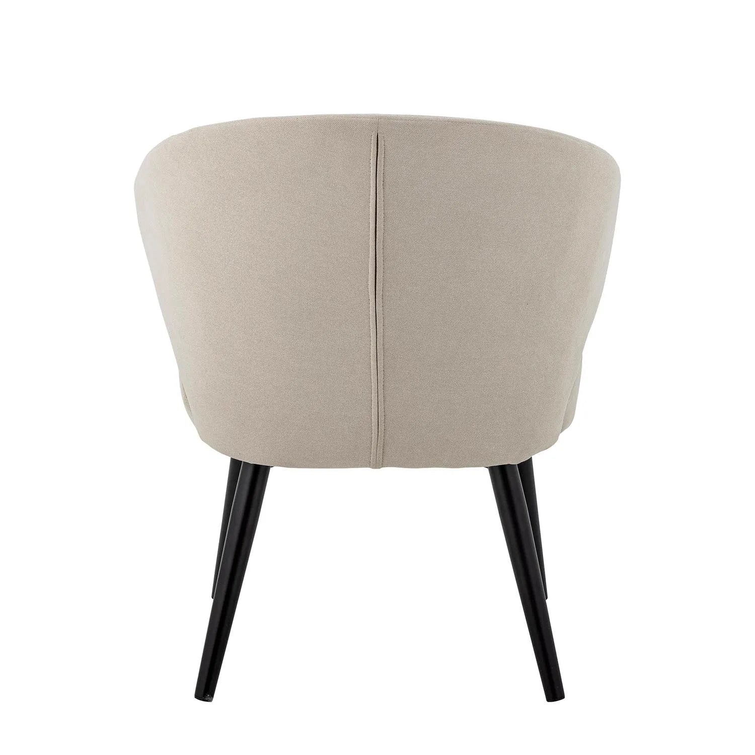 Eleganter Loon Loungesessel: Grauer Polyester, schwarze Beine, zeitloser Komfort für stilvolle Entspannung in jedem Raum.