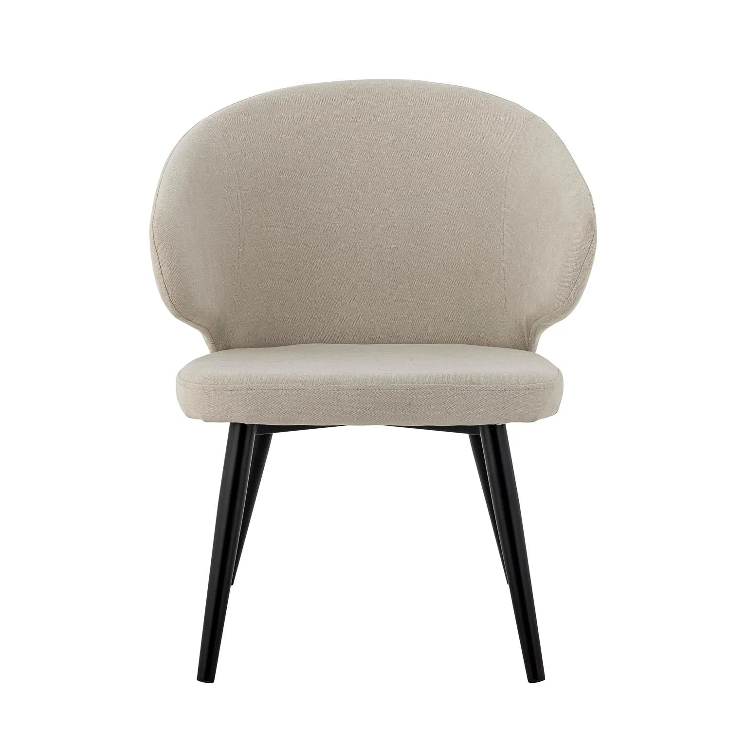 Eleganter Loon Loungesessel: Grauer Polyester, schwarze Beine, zeitloser Komfort für stilvolle Entspannung in jedem Raum.