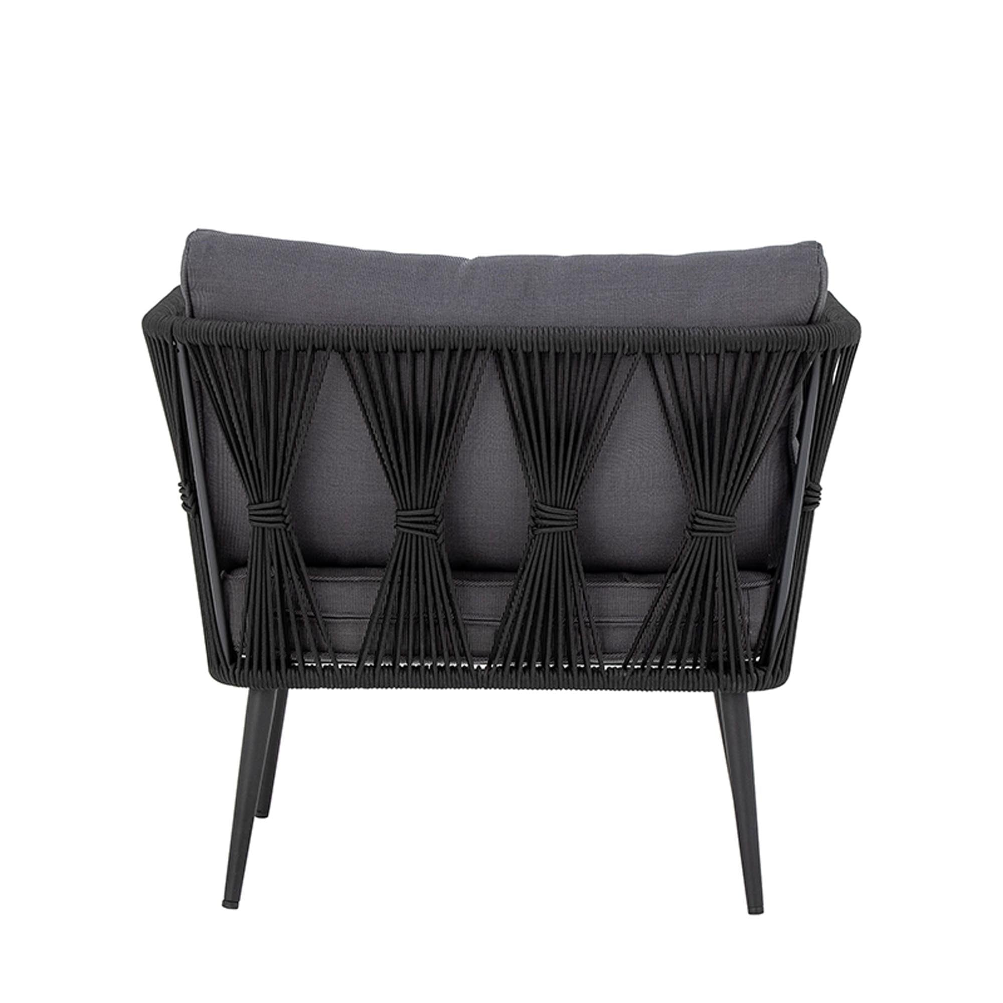 Stilvoller Pavone Loungesessel in Schwarz, Metall, von Bloomingville.