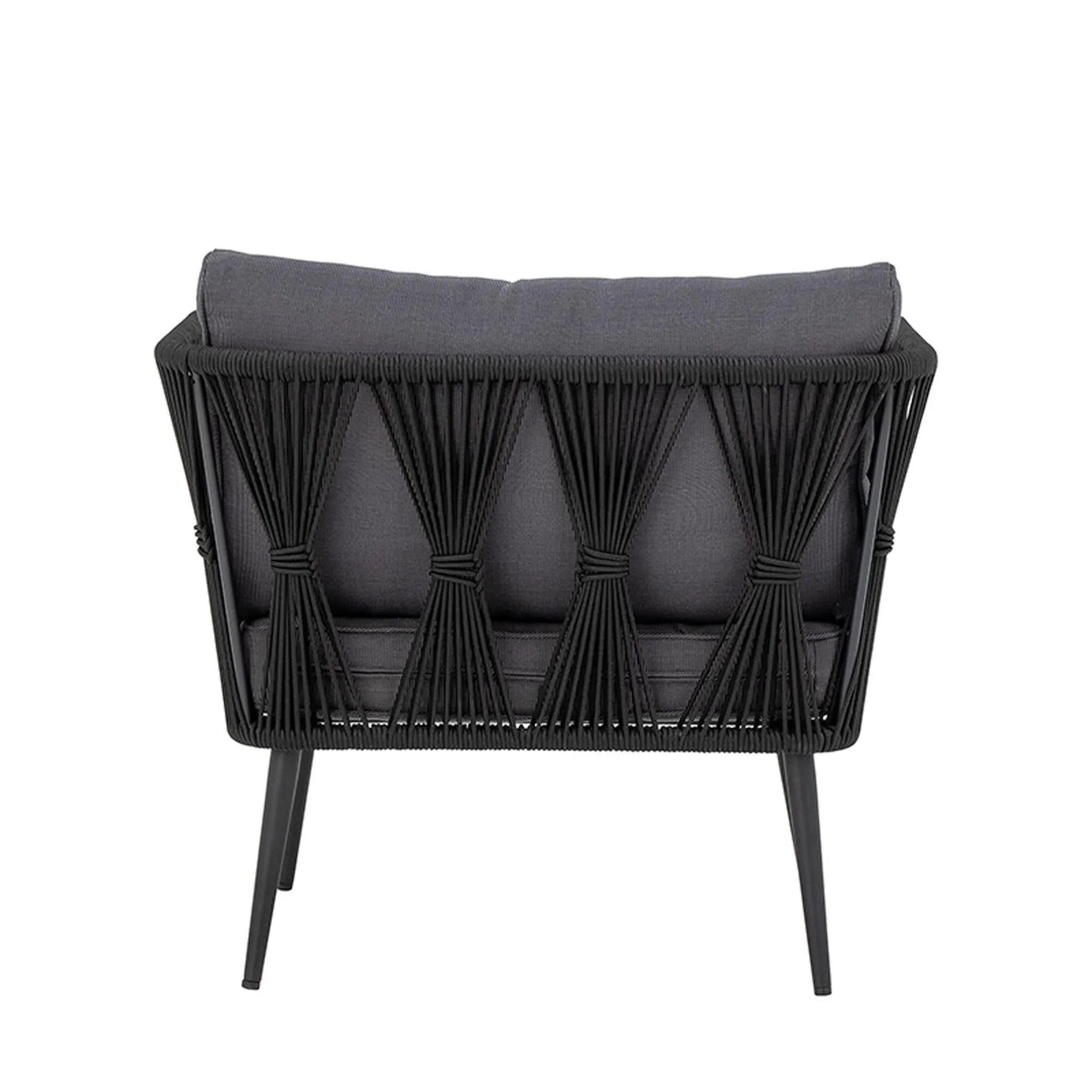 Stilvoller Pavone Loungesessel in Schwarz, Metall, von Bloomingville.