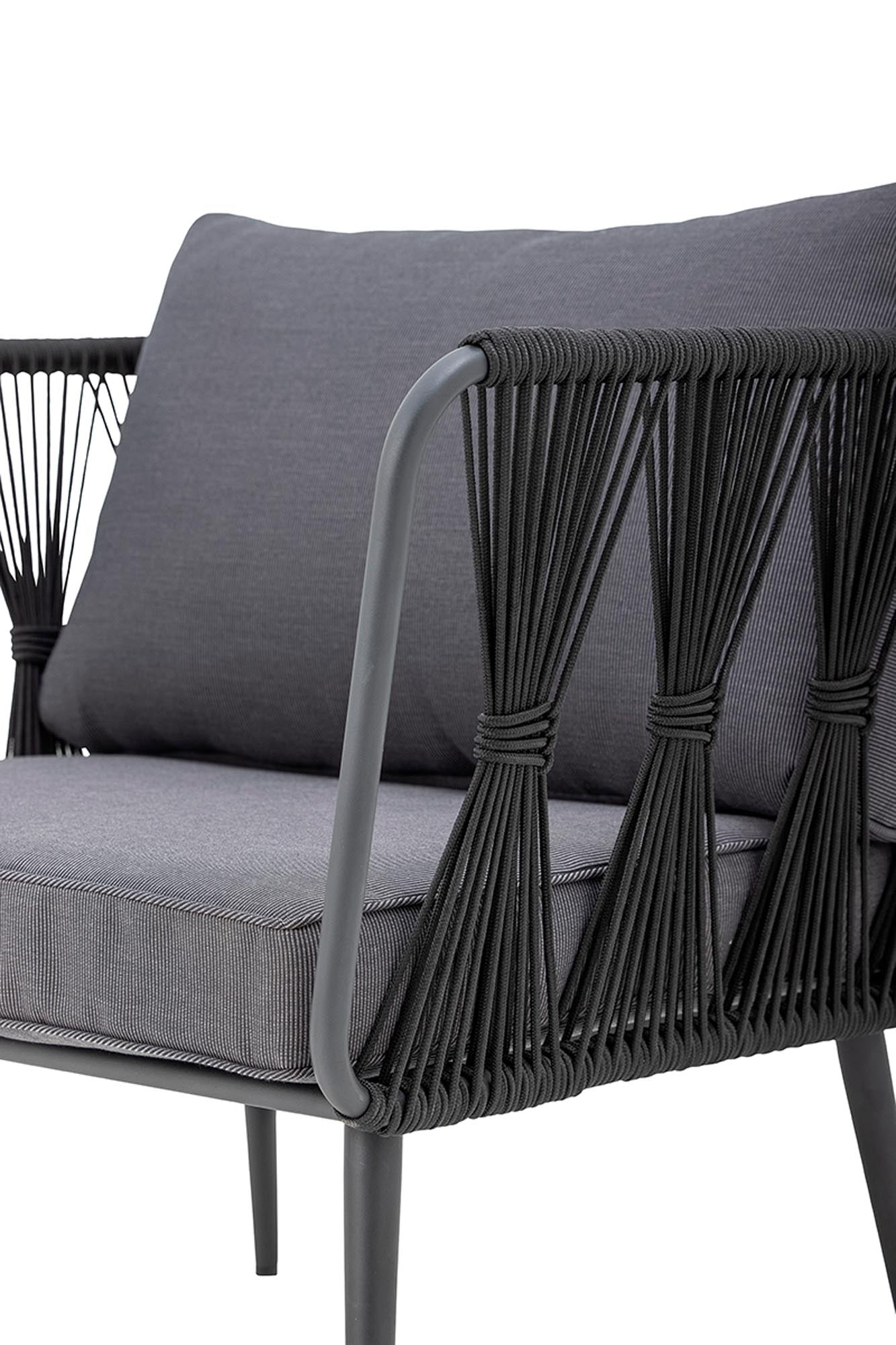 Moderner Pavone Loungesessel in Schwarz, Metall, von Bloomingville.