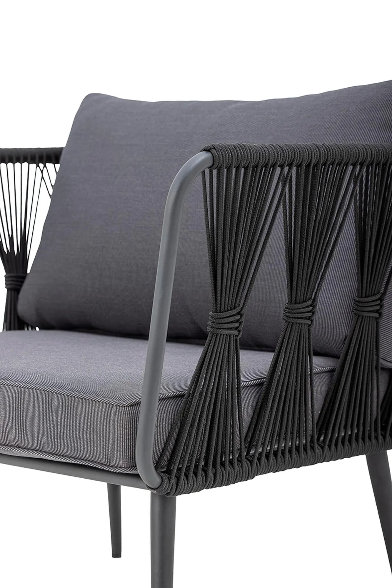 Moderner Pavone Loungesessel in Schwarz, Metall, von Bloomingville.