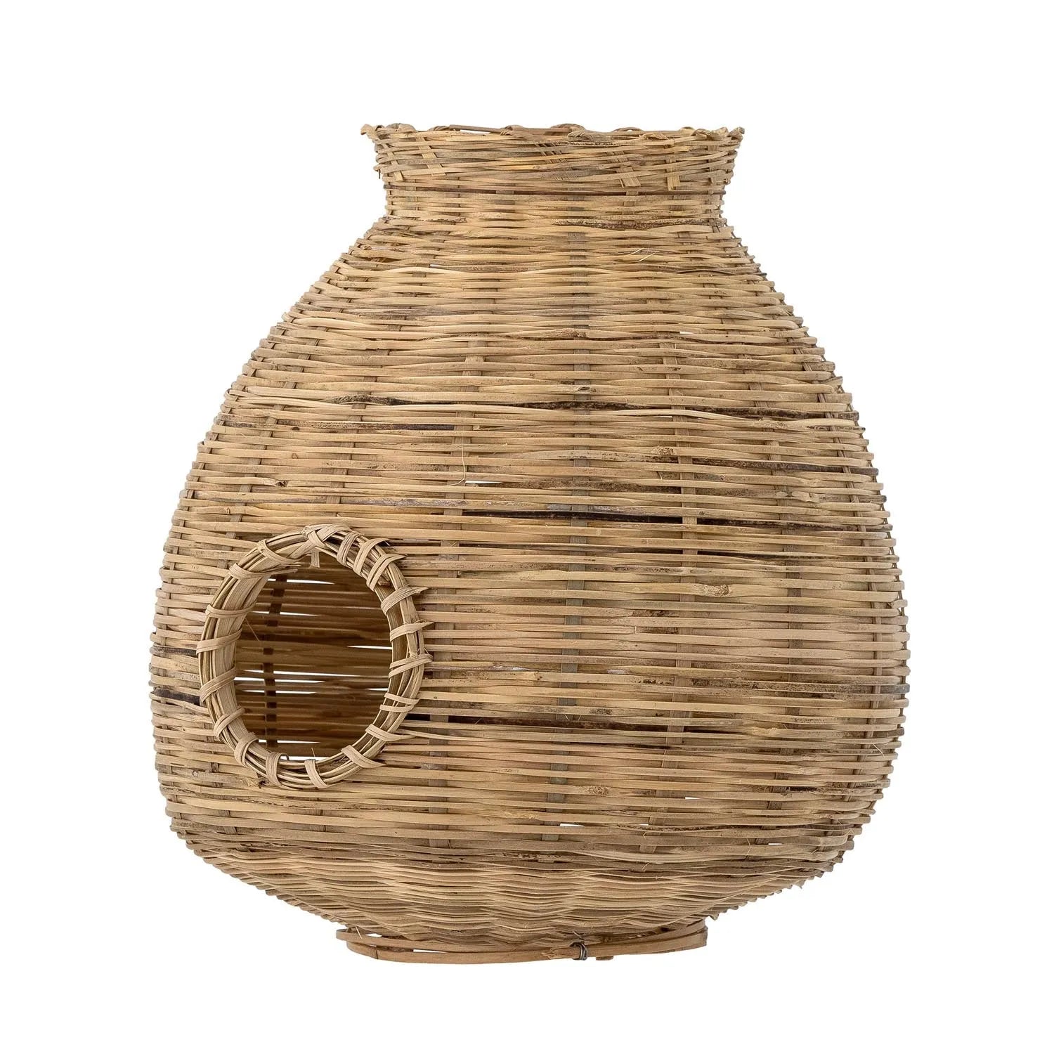 Ottine Laterne mit Glas, Natur, Bambus in Natur präsentiert im Onlineshop von KAQTU Design AG. Laterne ist von Bloomingville