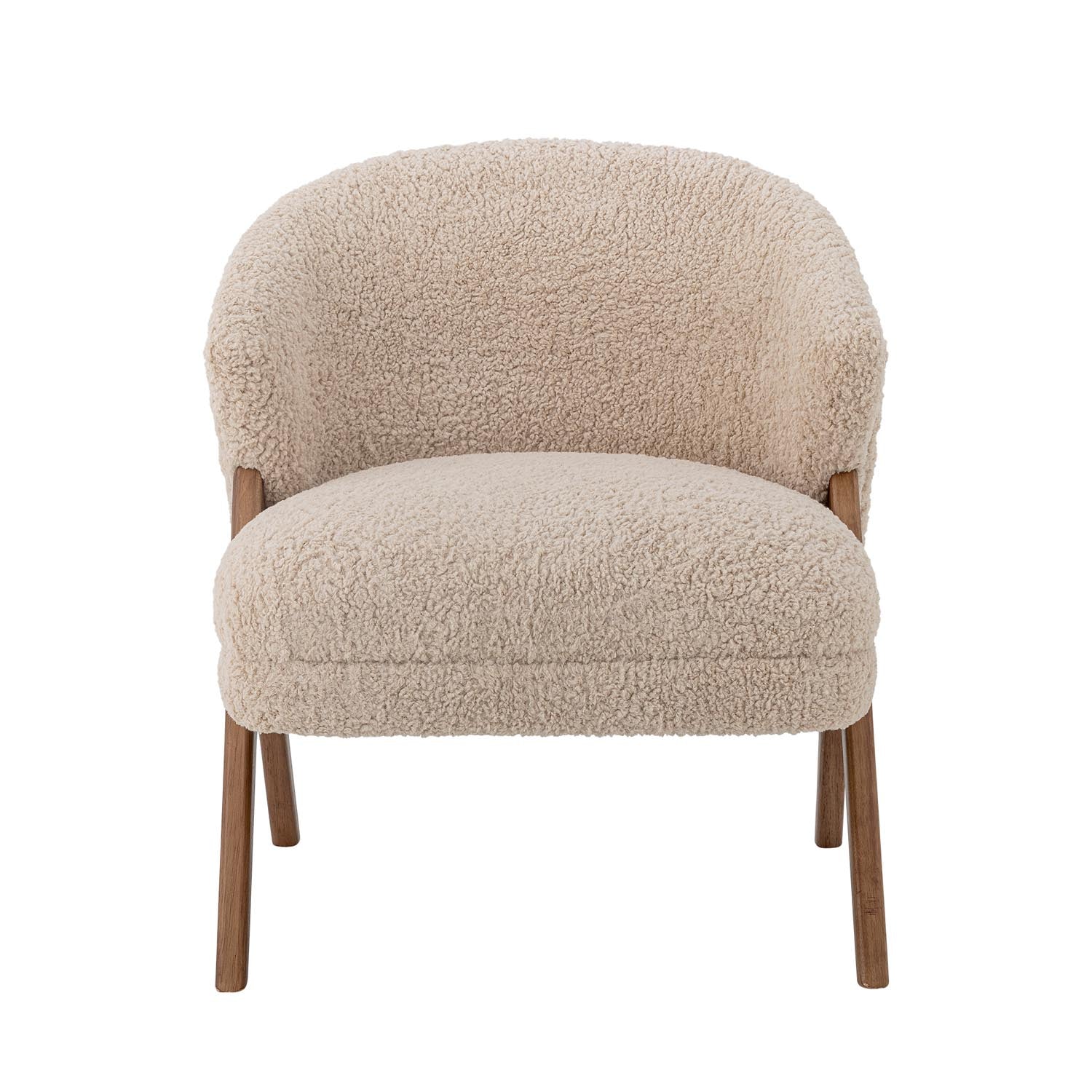 Stilvoller Camino Loungesessel aus Gummibaumholz von Bloomingville, perfekt für gemütliche und moderne Wohnbereiche.