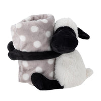 Peluche Dolly con coperta, bianco, poliestere