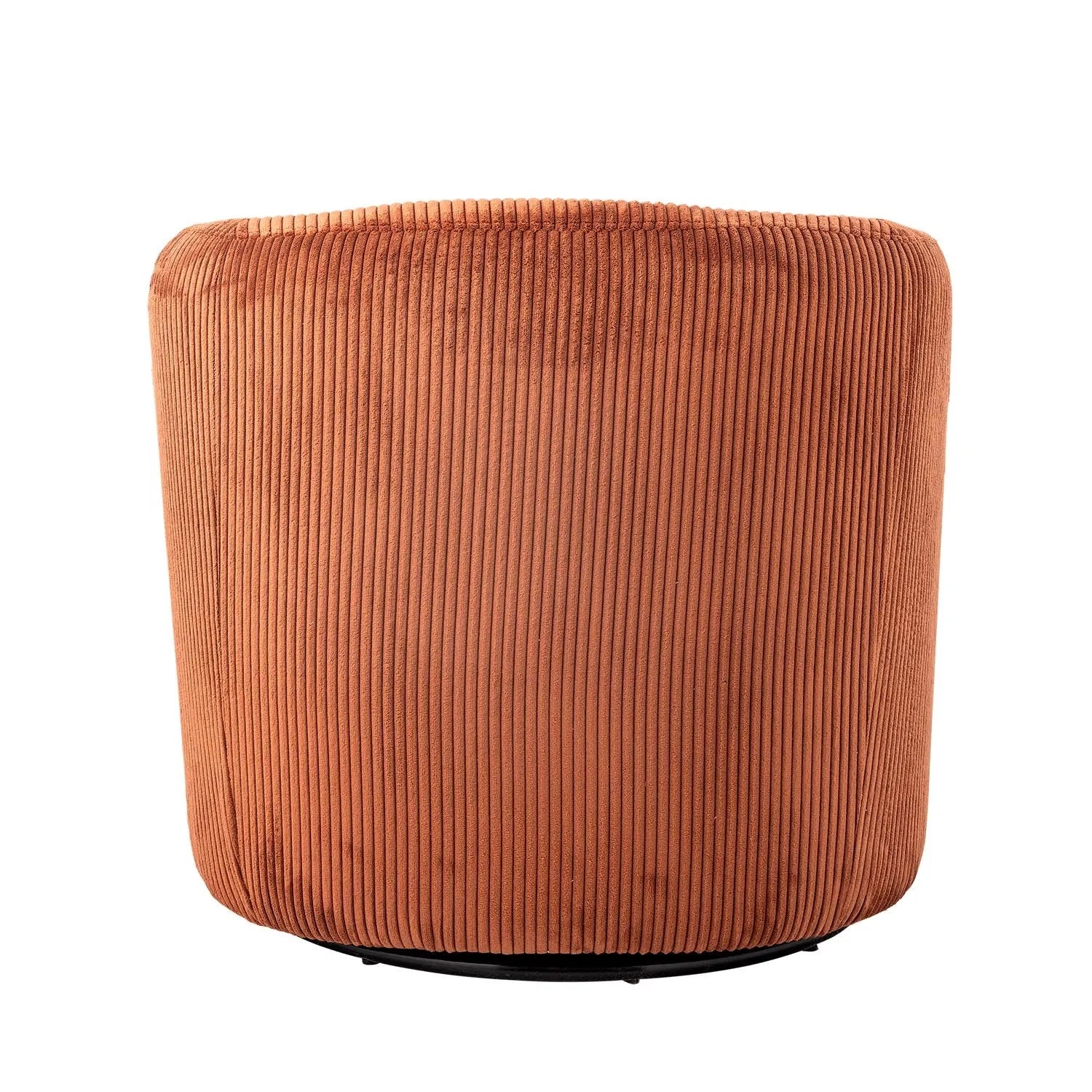 Der Pradi Loungesessel in Orange von Bloomingville vereint Komfort und Stil mit einem drehbaren Design und strapazierfähigem Polyesterbezug.