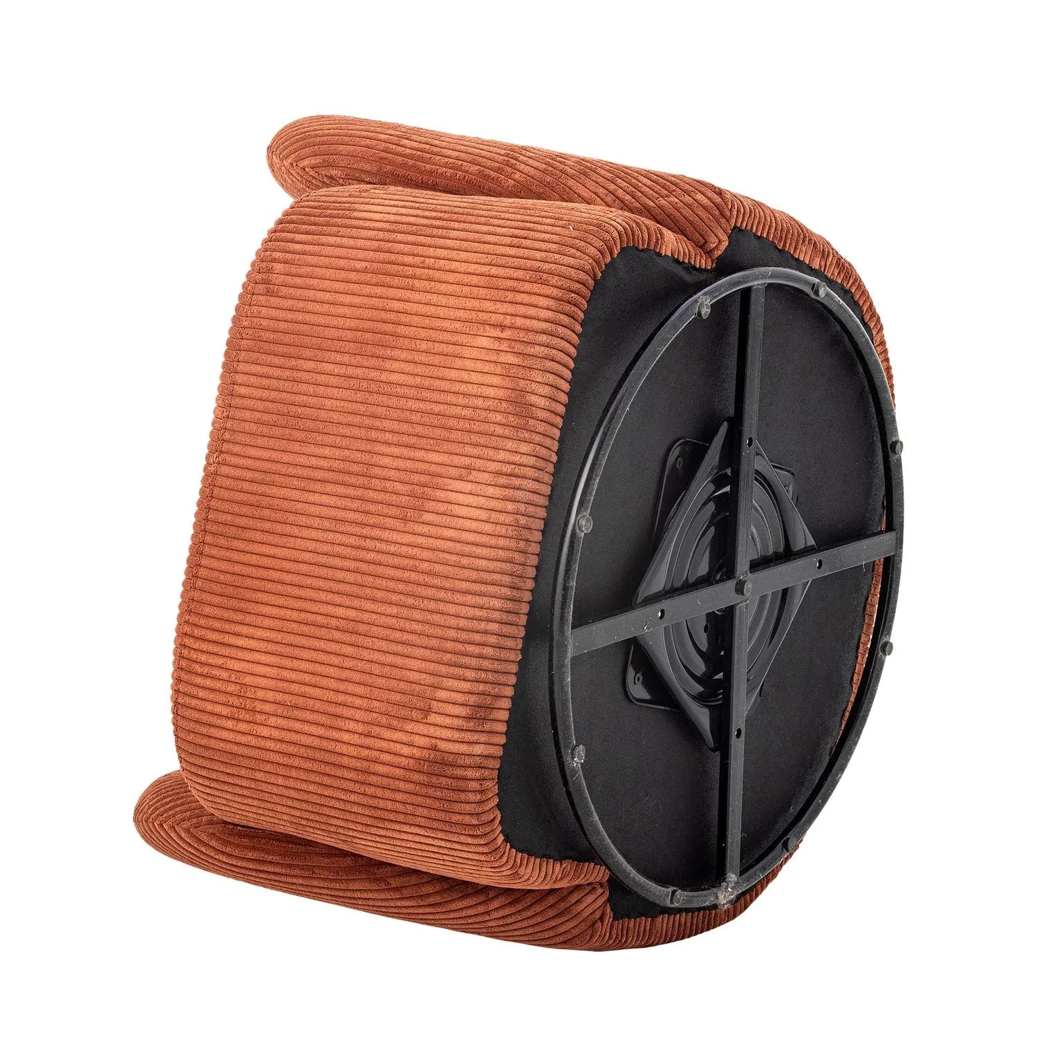 Der Pradi Loungesessel in Orange von Bloomingville vereint Komfort und Stil mit einem drehbaren Design und strapazierfähigem Polyesterbezug.