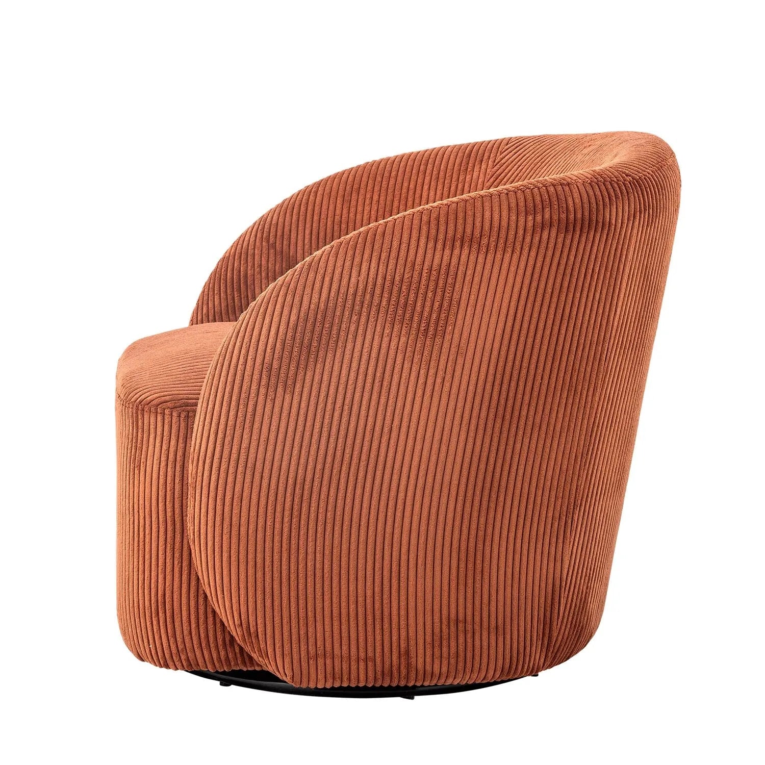 Der Pradi Loungesessel in Orange von Bloomingville vereint Komfort und Stil mit einem drehbaren Design und strapazierfähigem Polyesterbezug.