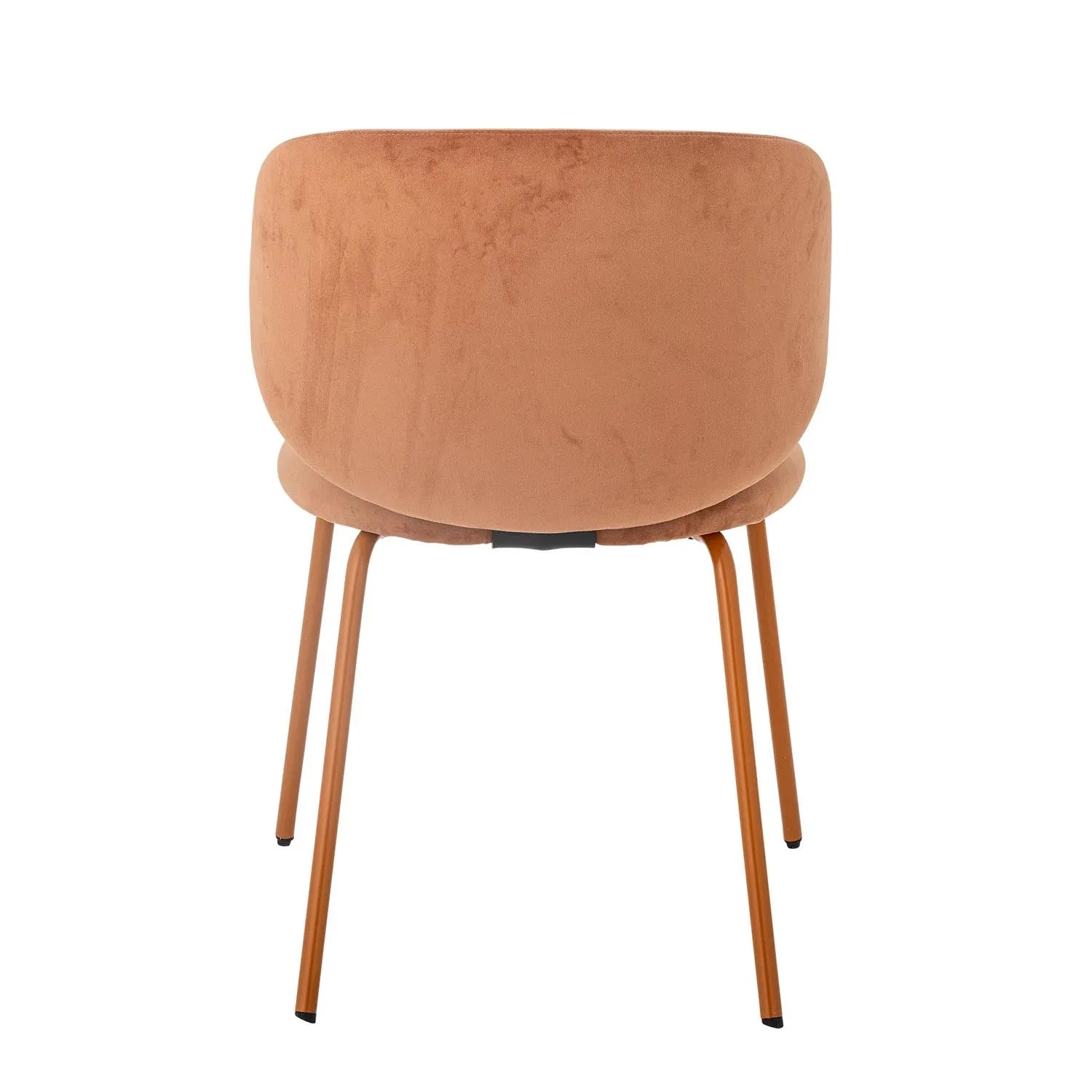 Der Ponte Esszimmerstuhl in Orange vereint elegantes Design mit nachhaltigem Komfort dank recyceltem Polyester.