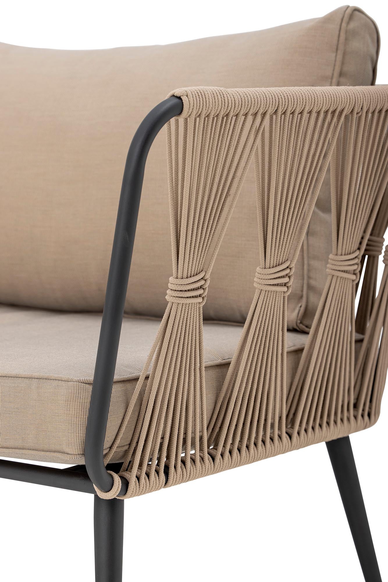 Pavone Fire-resistant Sofa, Braun, Metall in Braun präsentiert im Onlineshop von KAQTU Design AG. Lounge Sofa ist von Bloomingville