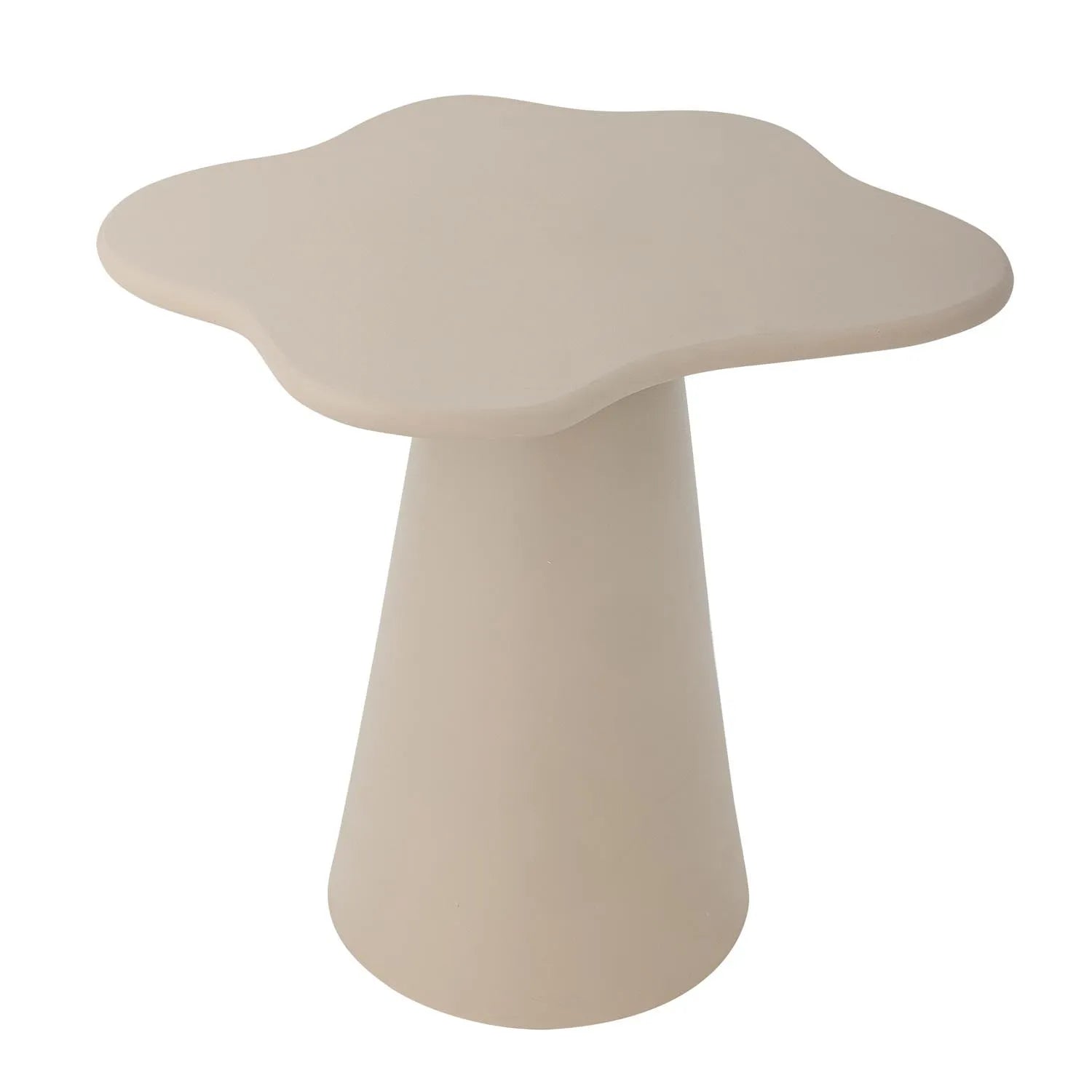 Der Soller Beistelltisch von Bloomingville vereint modernes Design mit Funktionalität. Aus Aluminium gefertigt, besticht er durch seine Langlebigkeit und elegante, beige Lackierung, die sich harmonisch in jeden Raum einfügt.