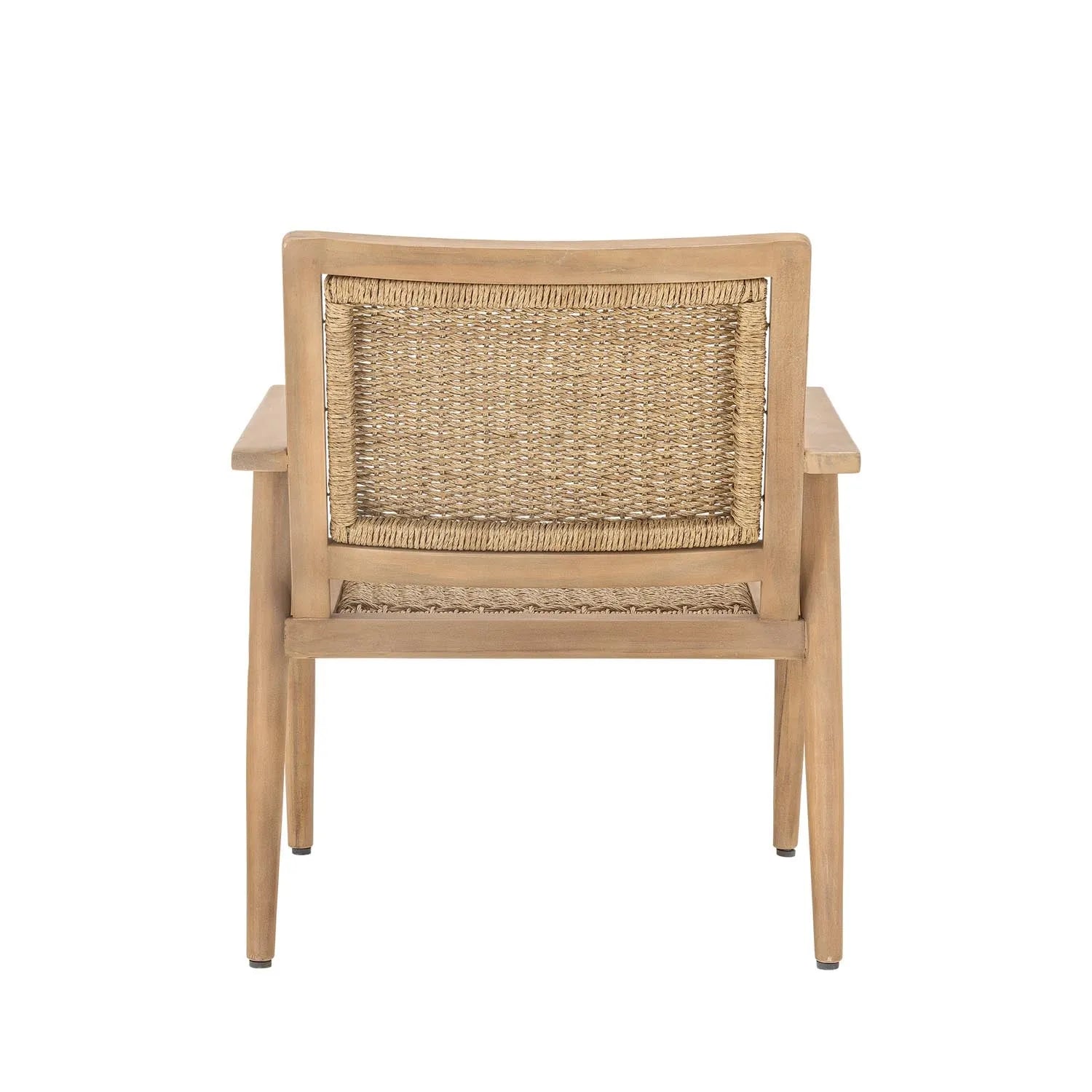 Eleganter Loungesessel aus FSC®-zertifiziertem Akazienholz und Polyrattan, ideal für stilvolle Entspannung im Freien.