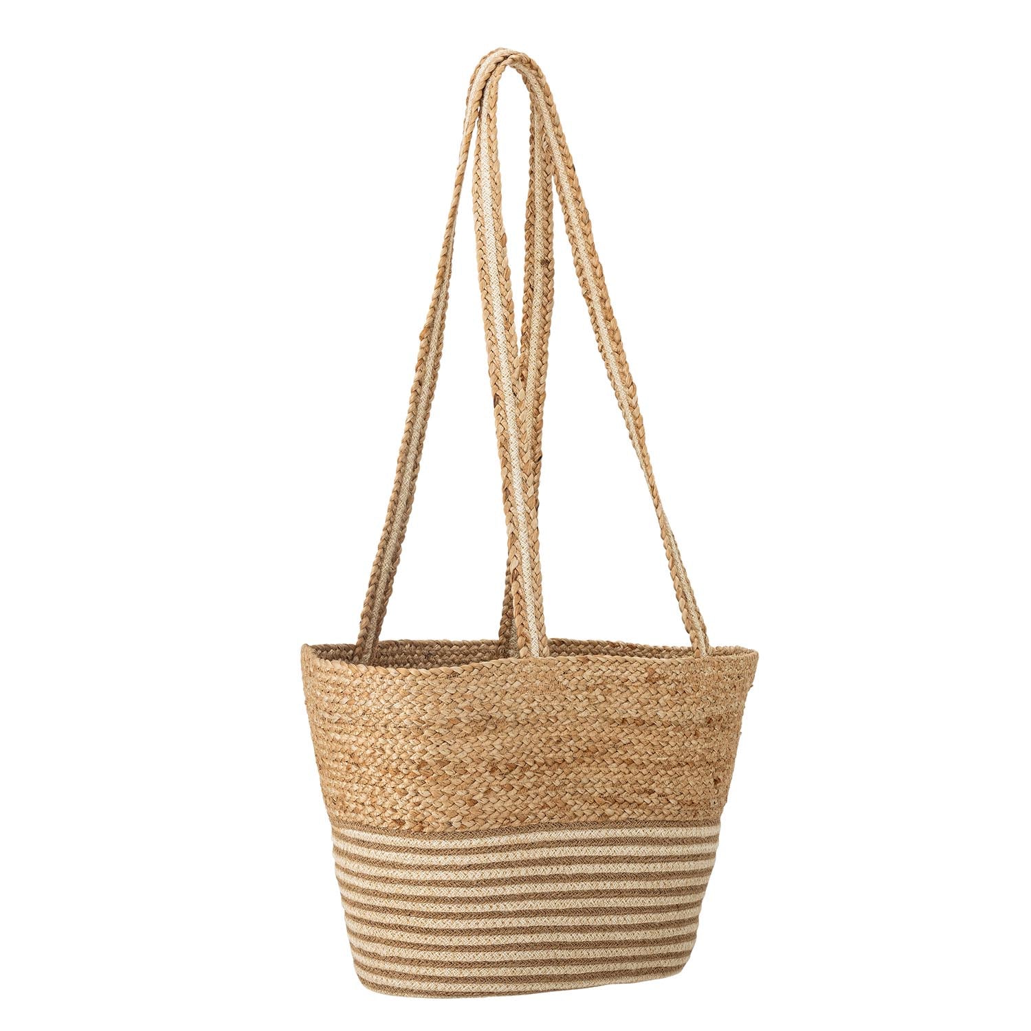 Die Simona Einkaufstasche von Bloomingville aus Jute ist umweltfreundlich, elegant und perfekt für Einkäufe und den Alltag.