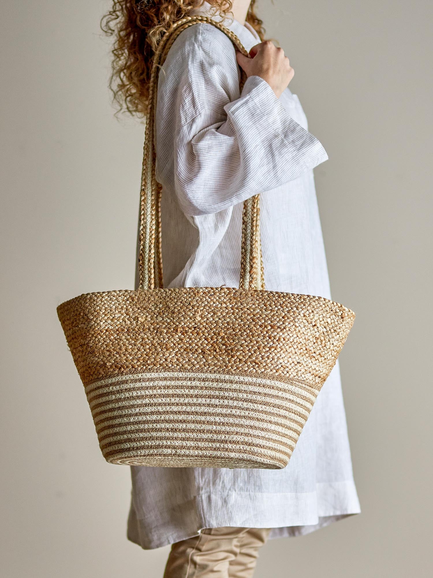 Borsa per la spesa di Simona, natura, iuta