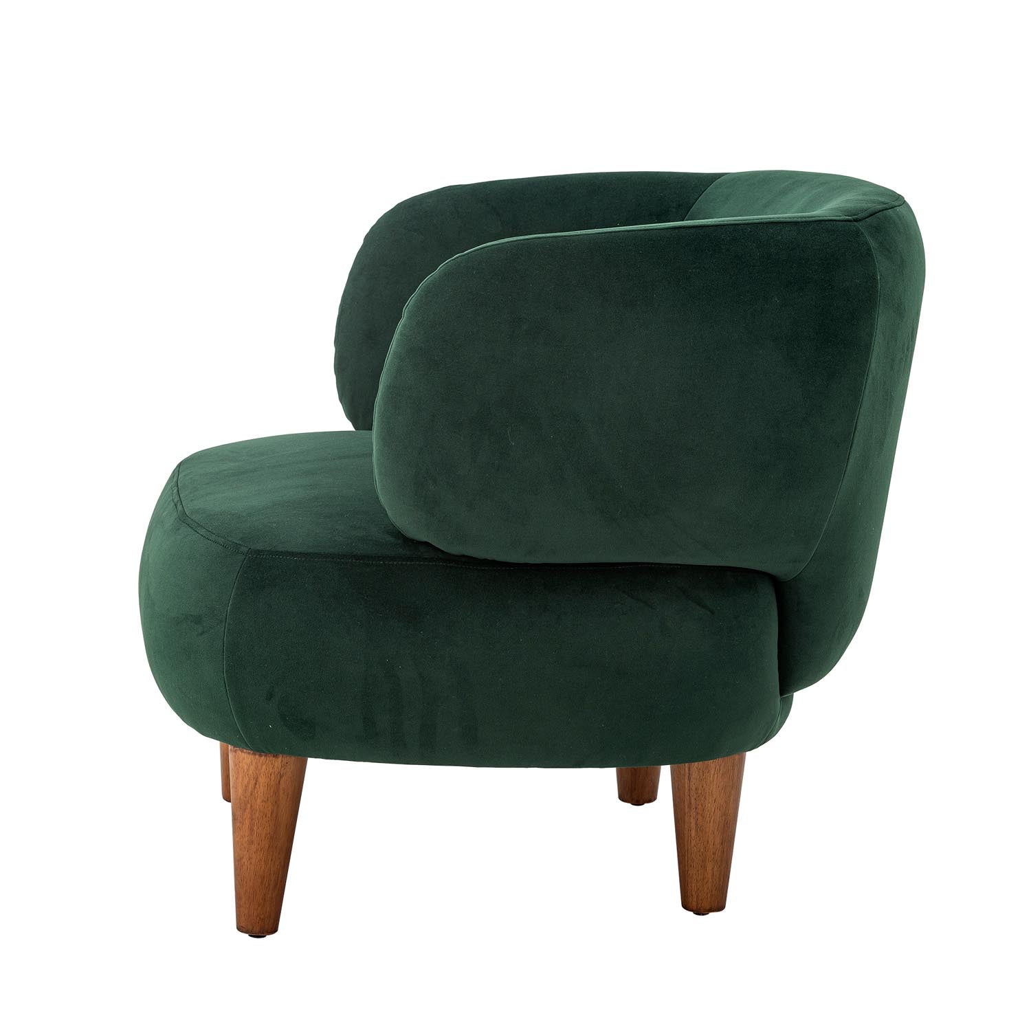 Der grüne Ruperta Loungesessel von Creative Collection kombiniert modernes Design mit einem strapazierfähigen Polyesterbezug.