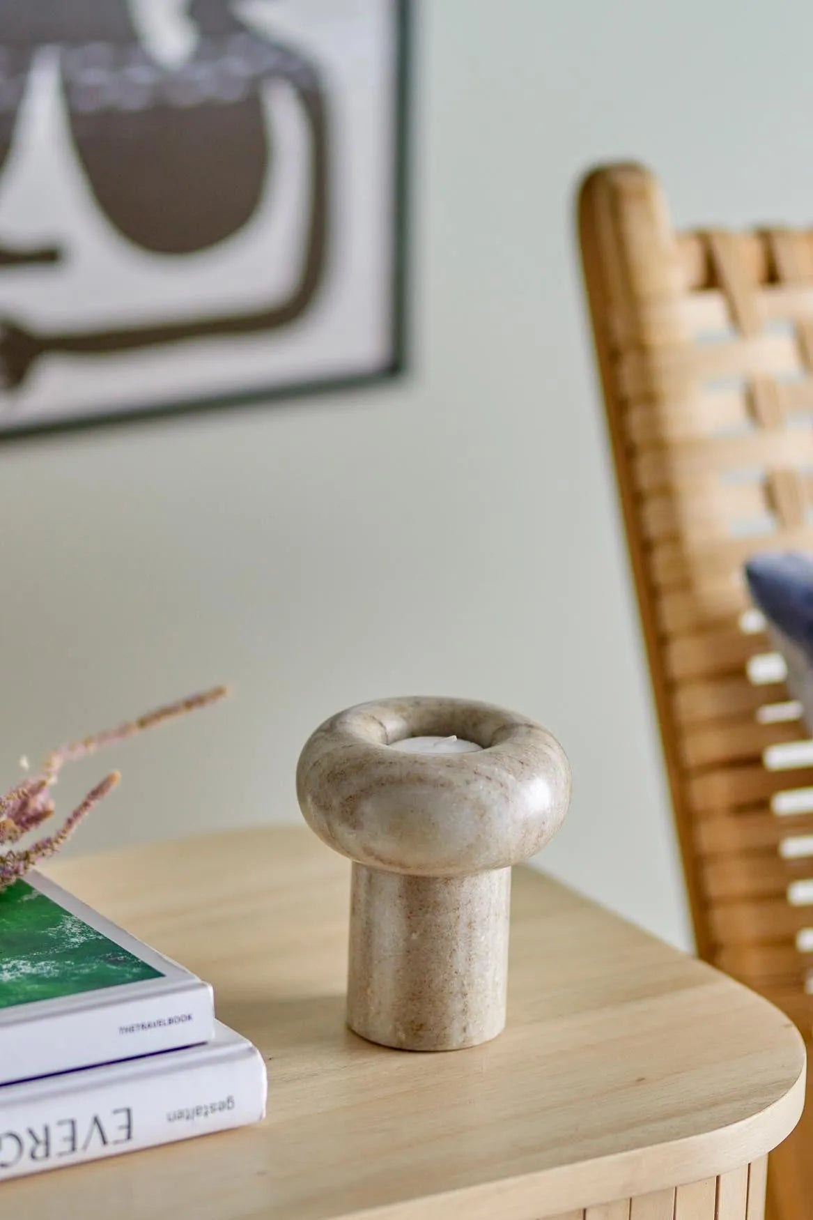 Isabea Teelichthalter, Natur, Marmor in Nature präsentiert im Onlineshop von KAQTU Design AG. Teelichthalter ist von Bloomingville