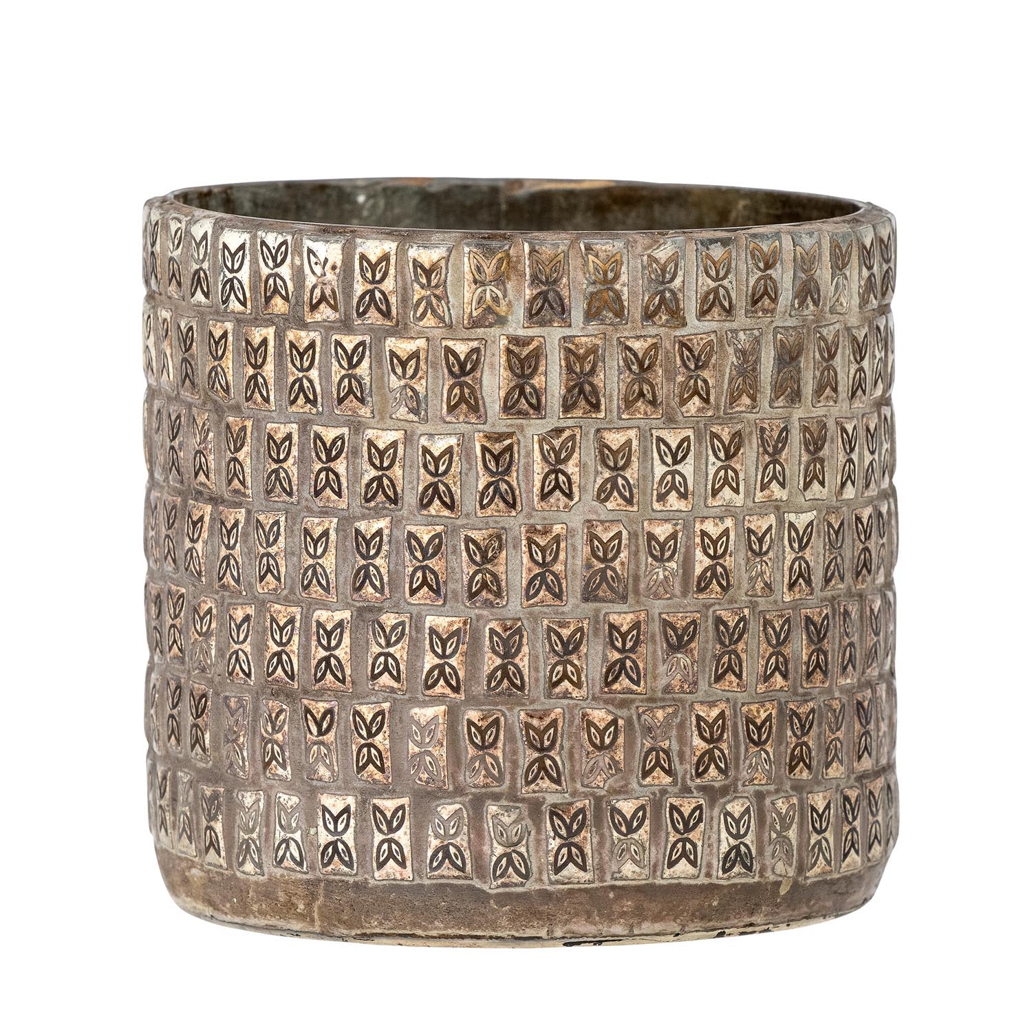 Federika Teelichthalter, Gold, Recyceltes Glas