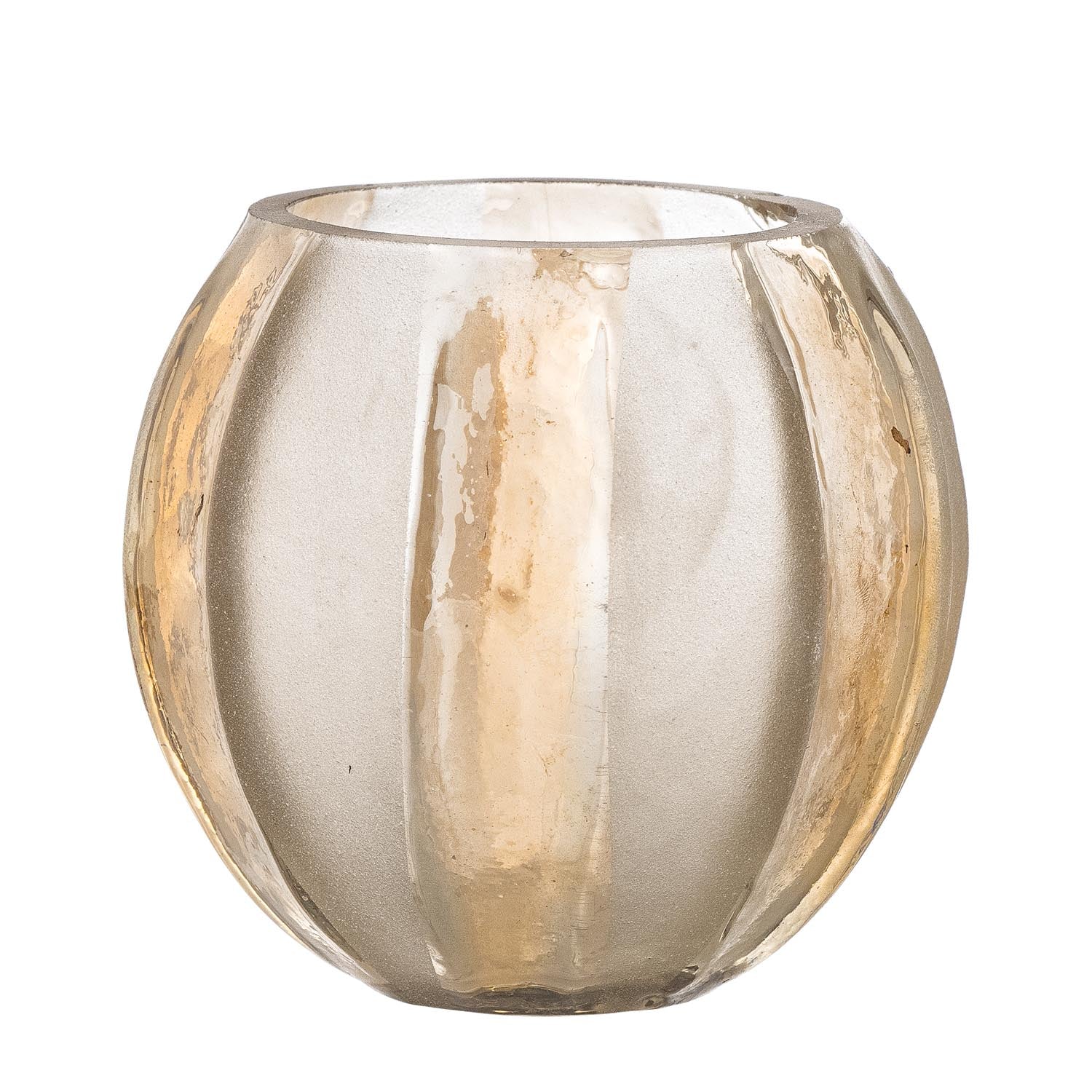Felisia Teelichthalter, Gold, Recyceltes Glas