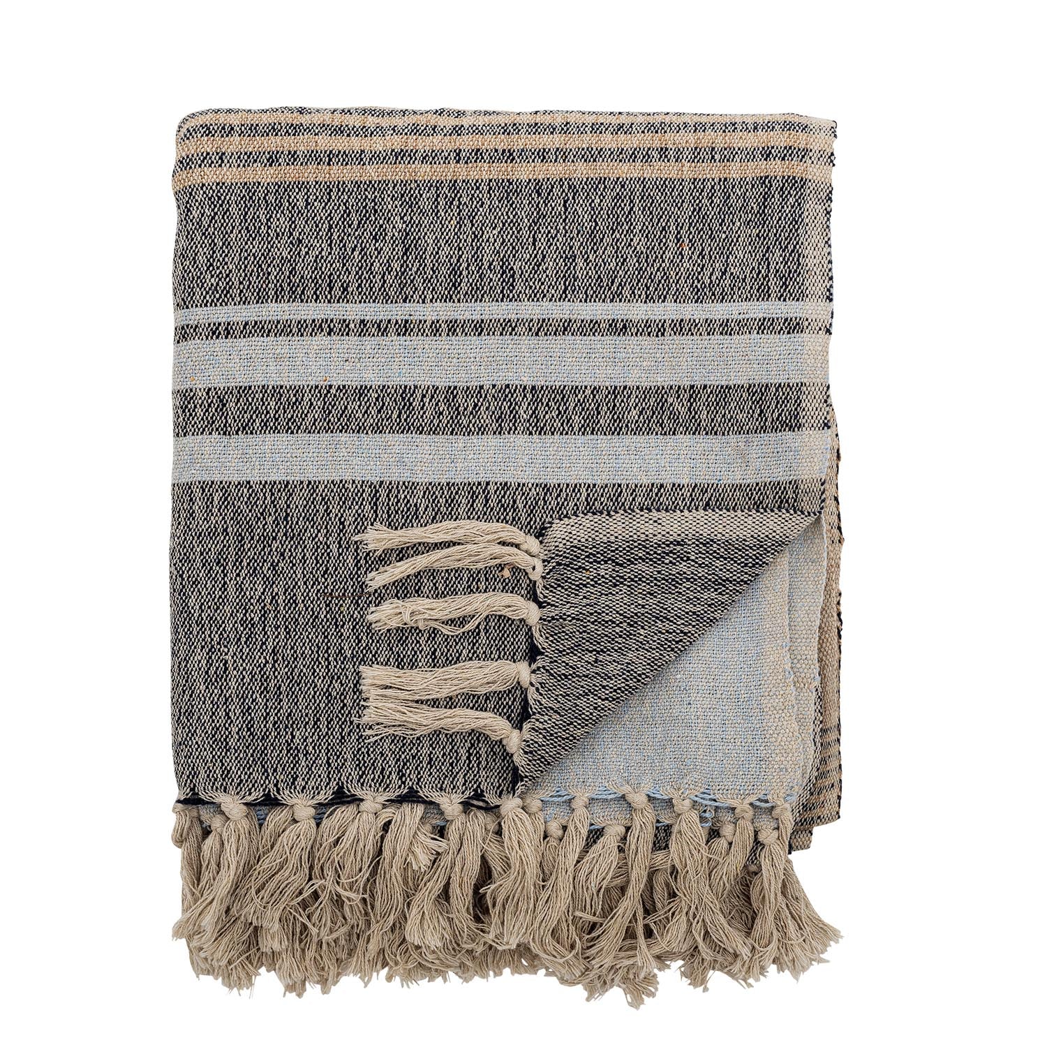 Ferrara Decke, Blue, Recycelte Baumwolle