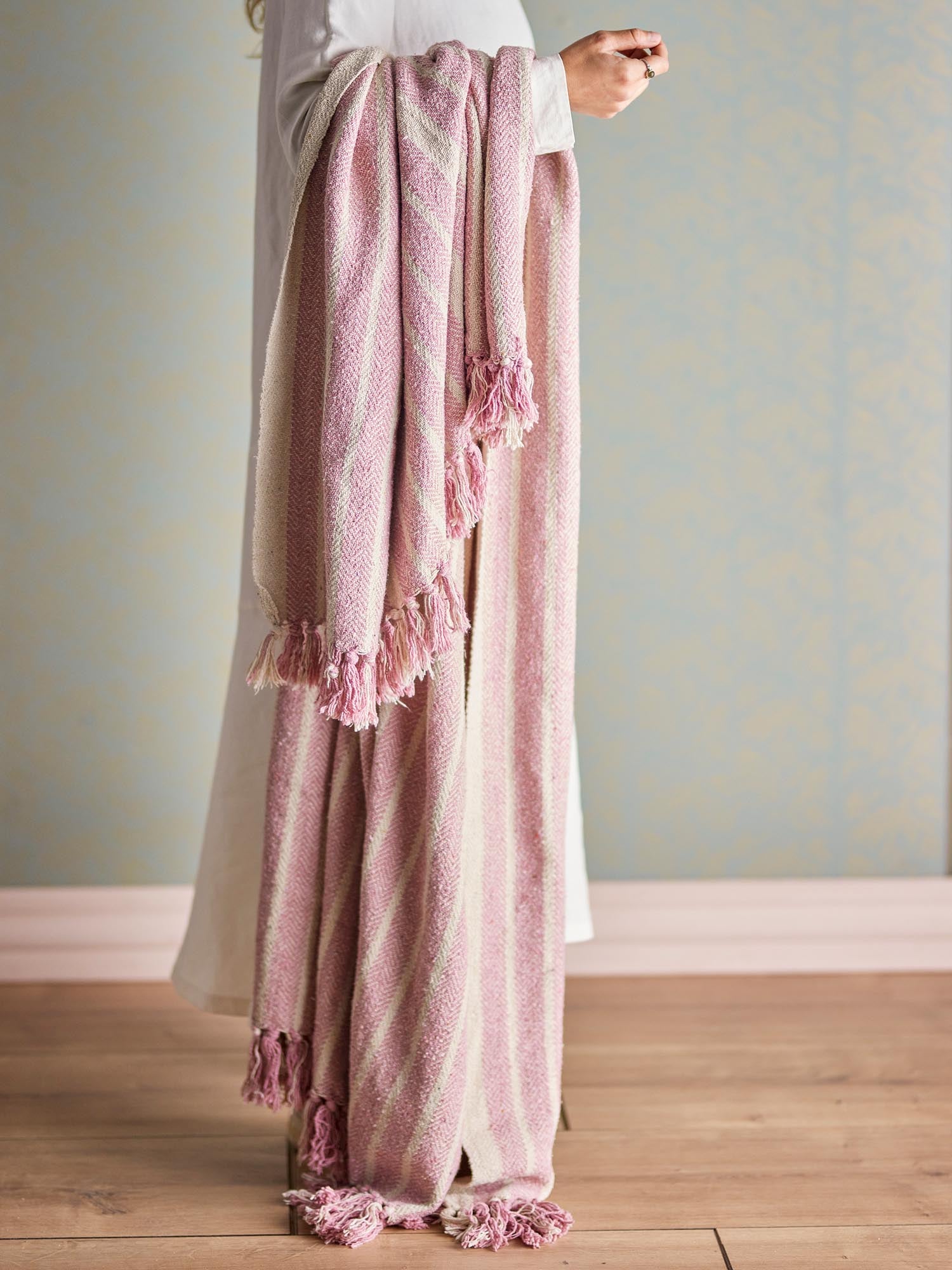 Monta Decke, Rose, Recycelte Baumwolle