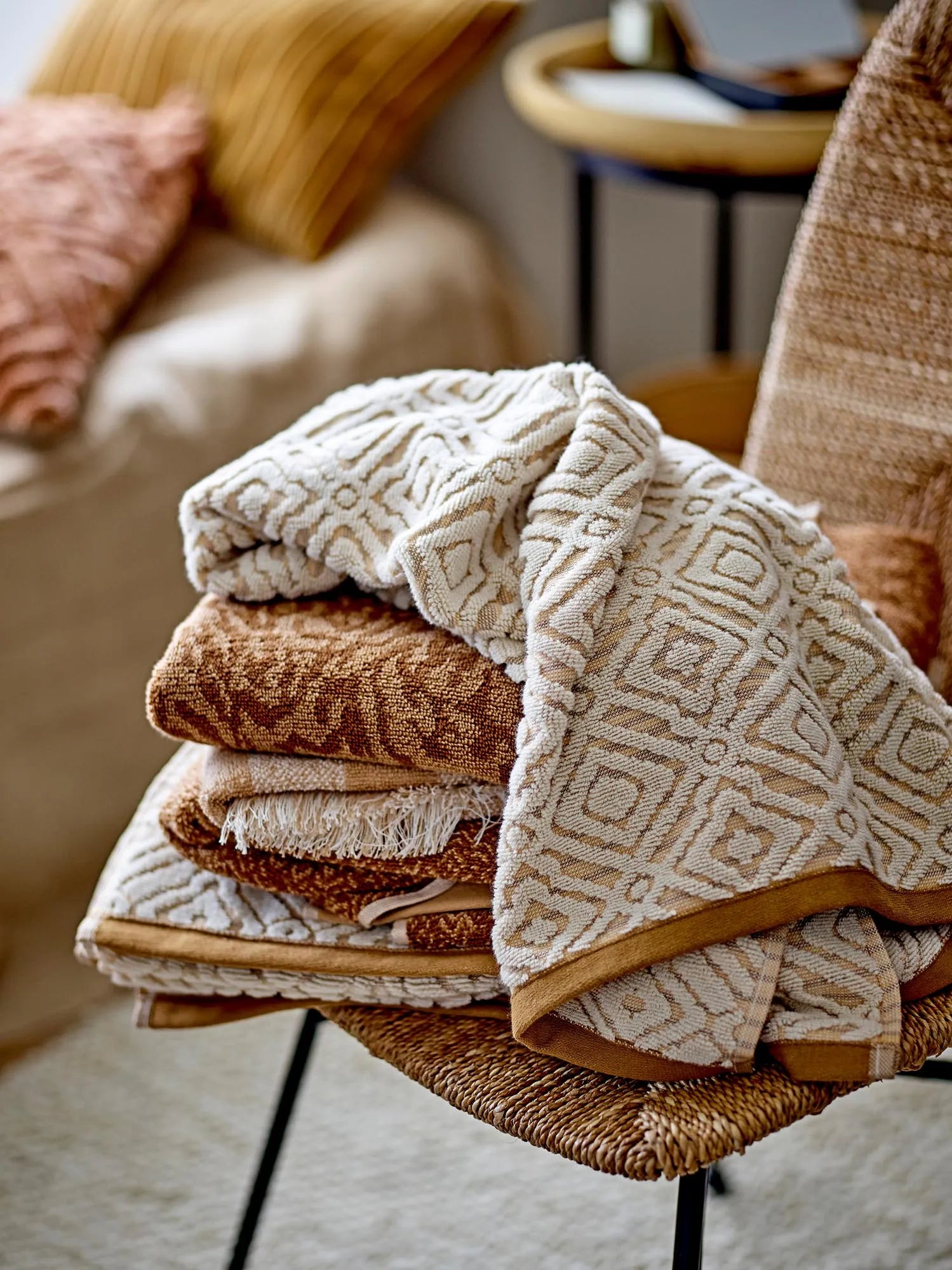 Malou Handtuch, Natur, Baumwolle OEKO-TEX® in Natur präsentiert im Onlineshop von KAQTU Design AG. Handtuch ist von Bloomingville