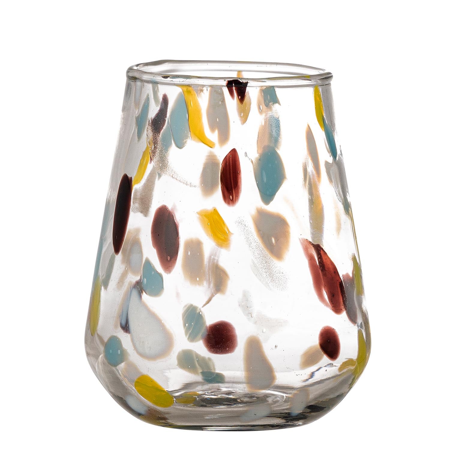 Kenji drinking glass, yellow, recycled glass