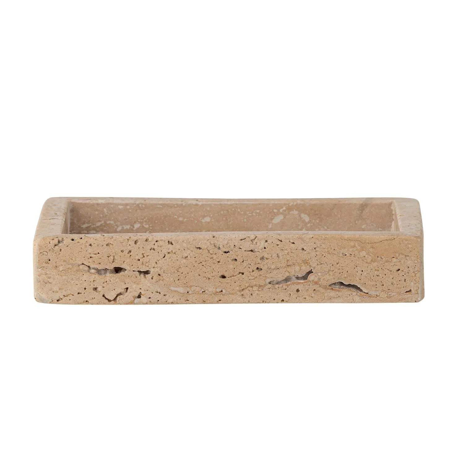 Majsa Tablett, Natur, Travertin in Natur präsentiert im Onlineshop von KAQTU Design AG. Tablett ist von Bloomingville