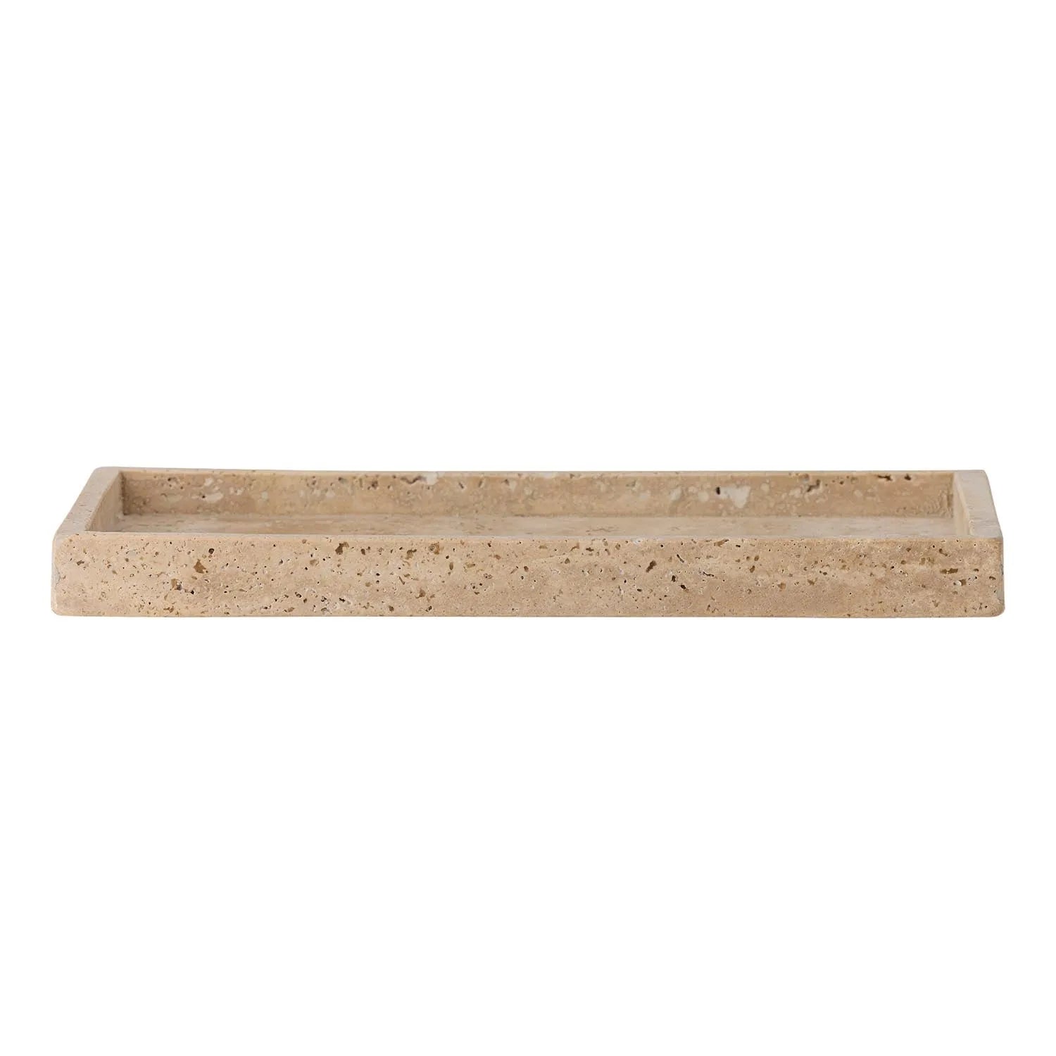 Majsa Tablett, Natur, Travertin in Natur präsentiert im Onlineshop von KAQTU Design AG. Tablett ist von Bloomingville