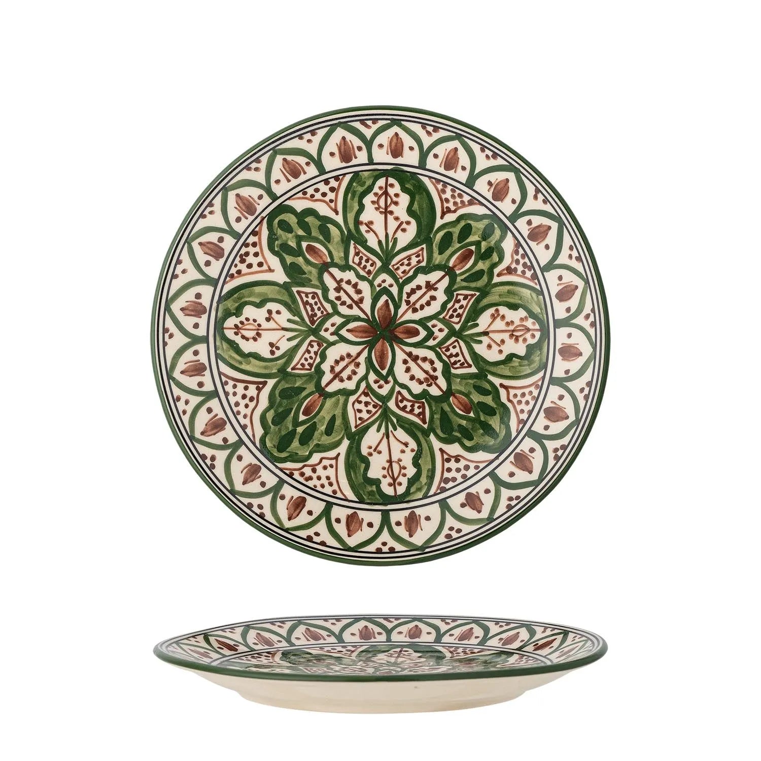 Karlie Teller, Grün, Steingut in Grün präsentiert im Onlineshop von KAQTU Design AG. Teller ist von Creative Collection