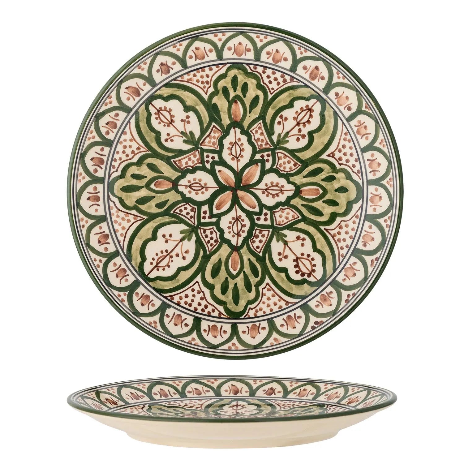 Karlie Teller, Grün, Steingut in Grün präsentiert im Onlineshop von KAQTU Design AG. Teller ist von Creative Collection