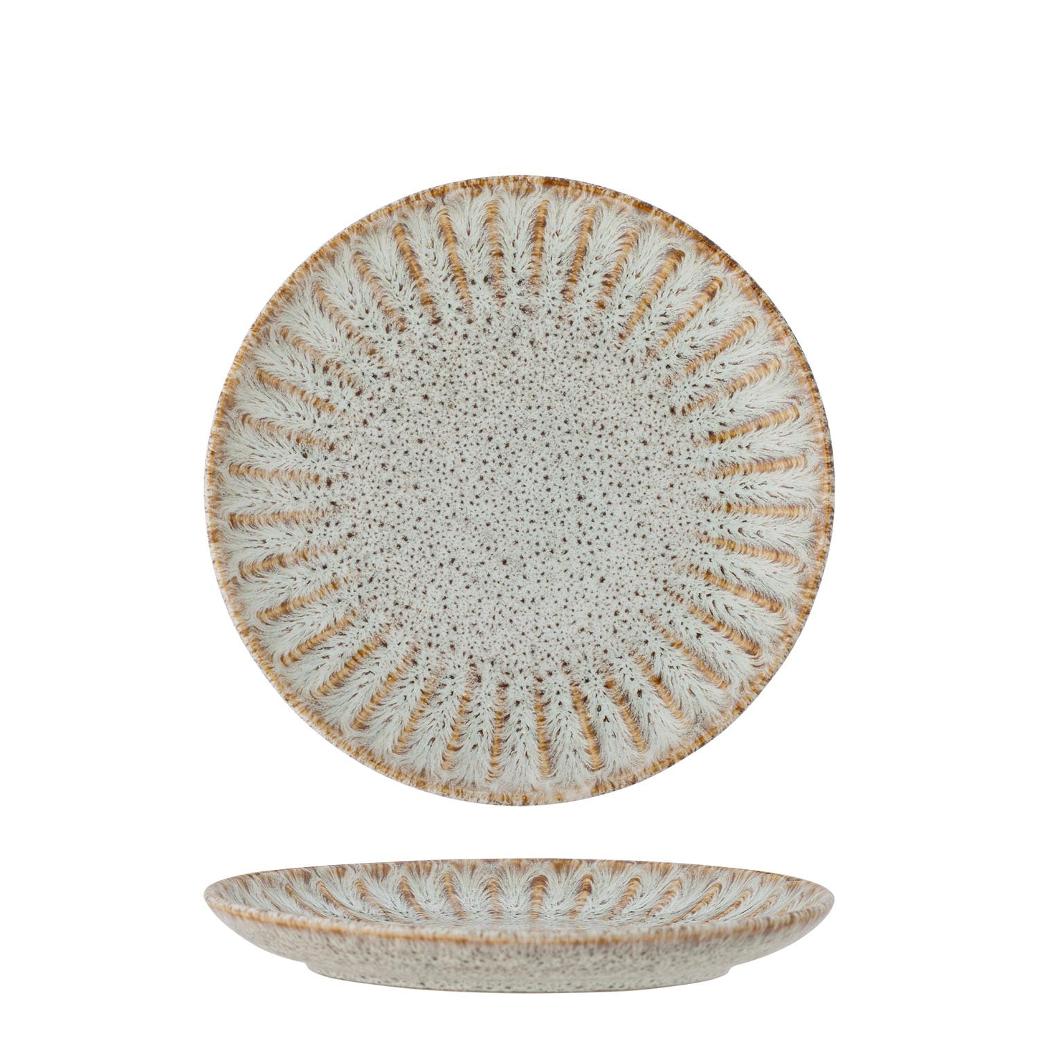 Fleur Teller, Natur, Steingut in Natur präsentiert im Onlineshop von KAQTU Design AG. Teller ist von Creative Collection