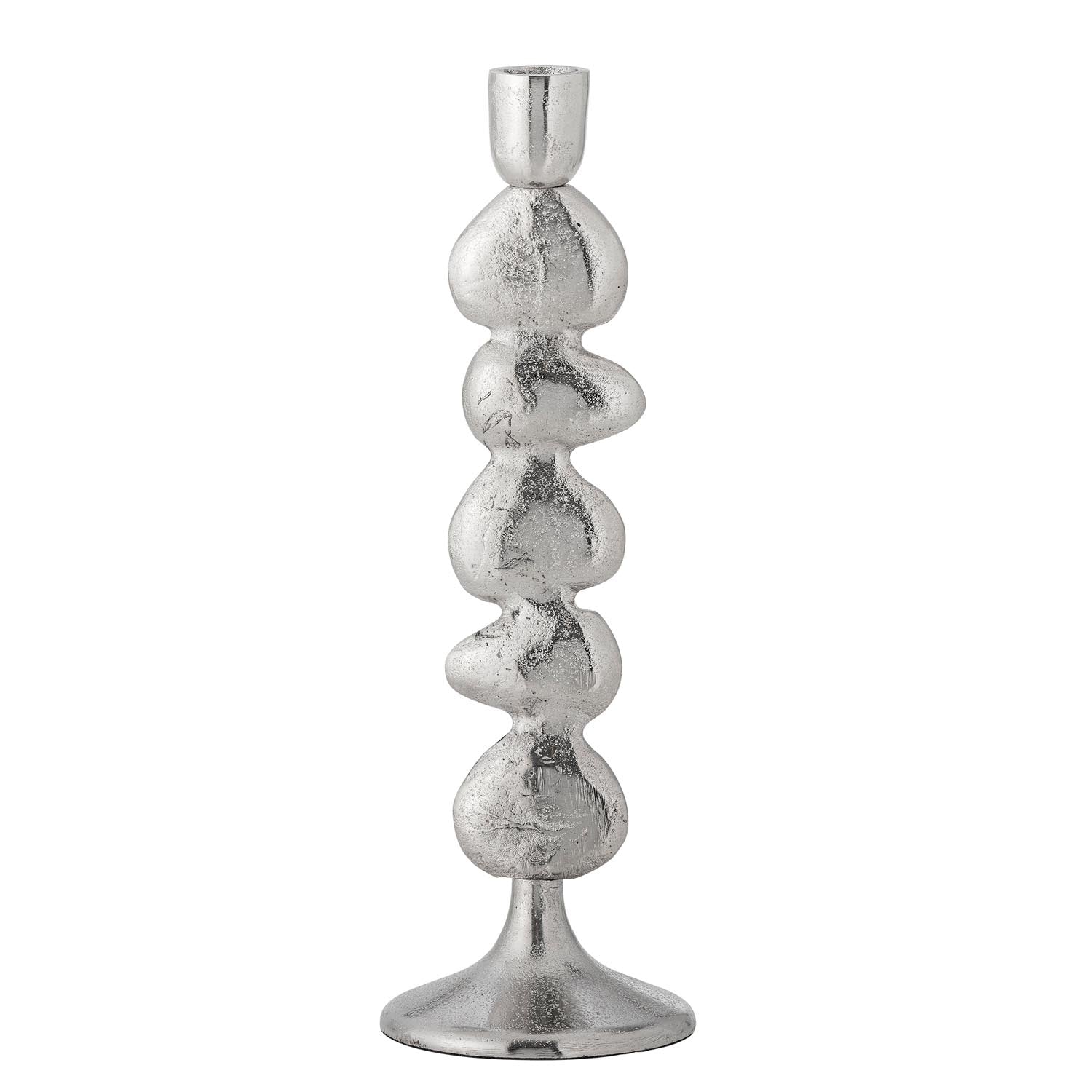 Metina Kerzenhalter, Silber, Aluminium in Silber präsentiert im Onlineshop von KAQTU Design AG. Kerzenständer ist von Bloomingville