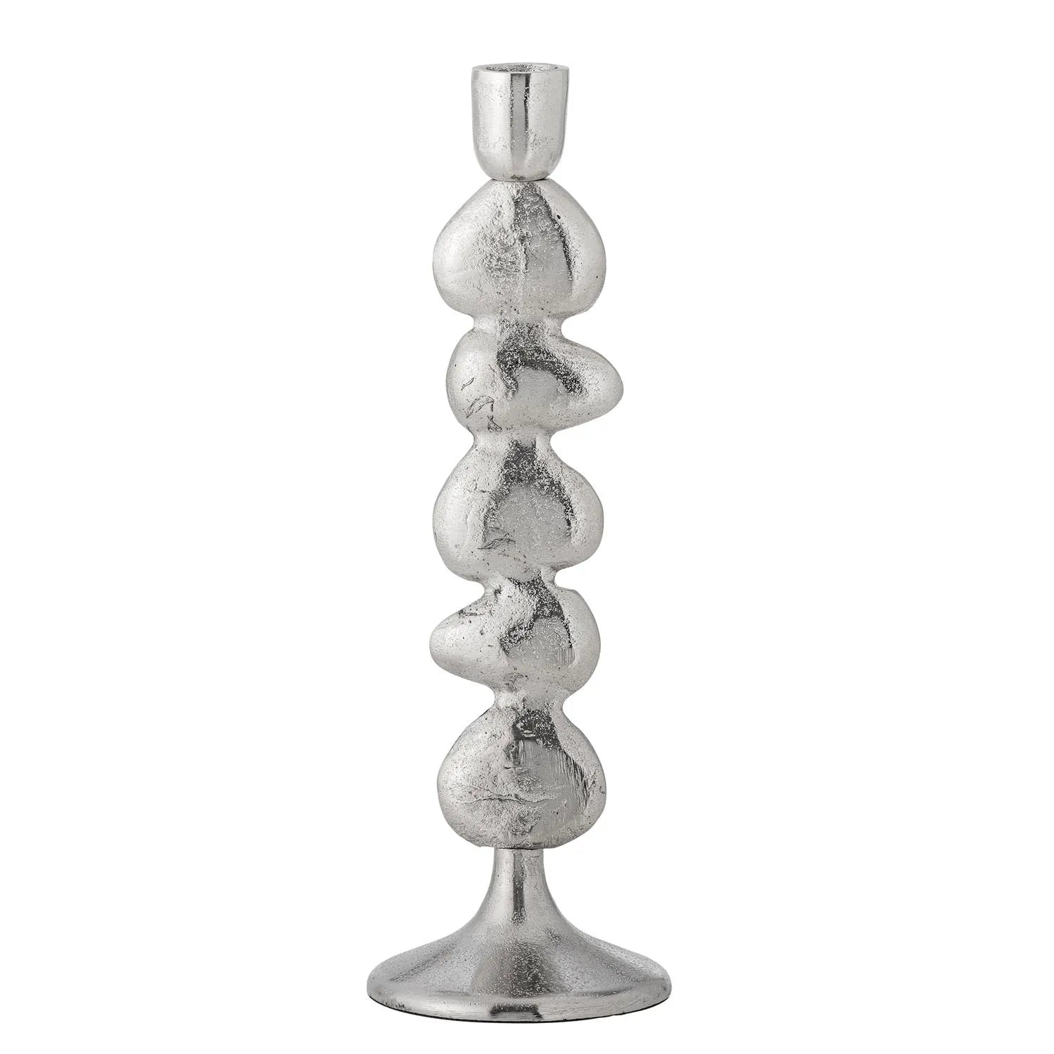 Metina Kerzenhalter, Silber, Aluminium in Silber präsentiert im Onlineshop von KAQTU Design AG. Kerzenständer ist von Bloomingville