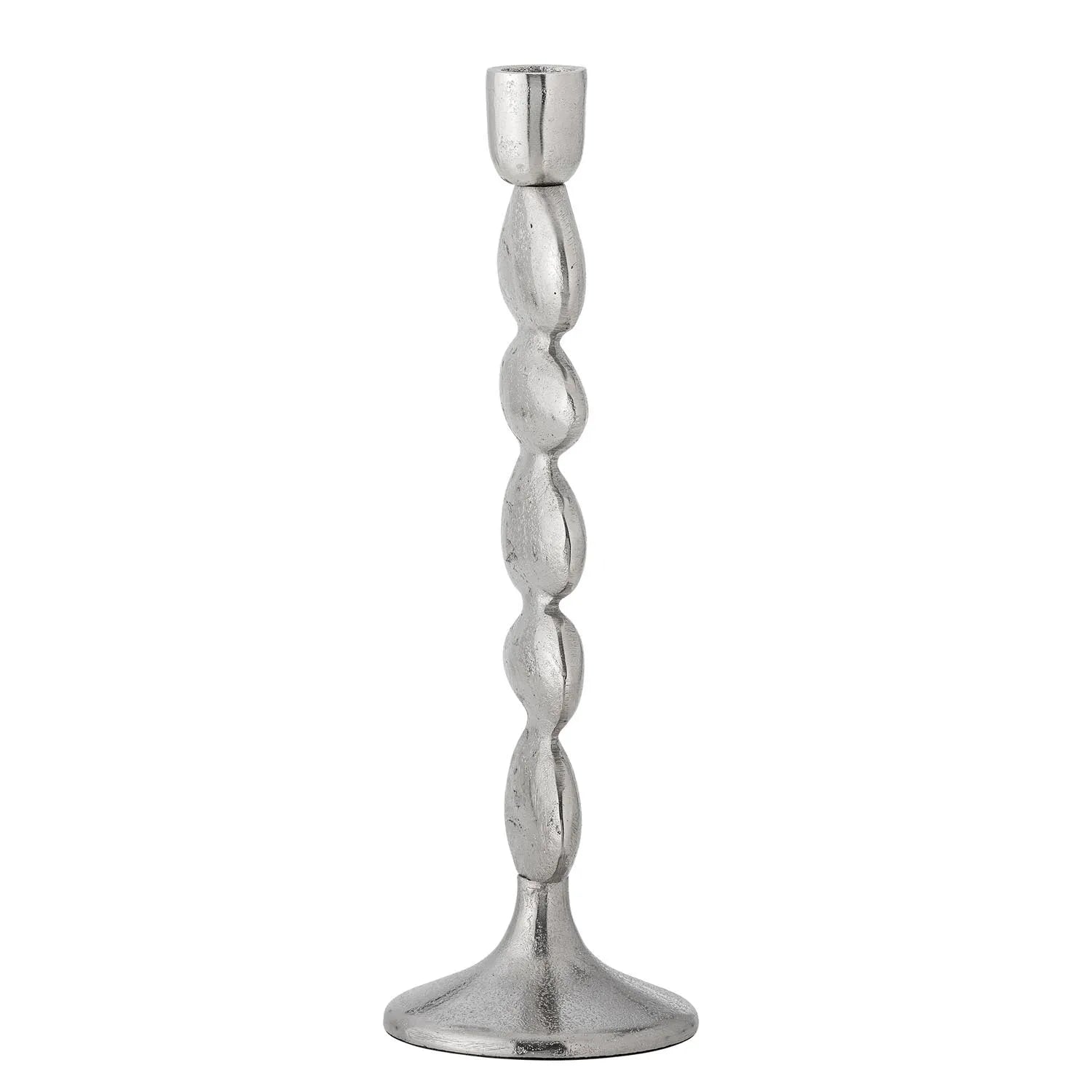 Metina Kerzenhalter, Silber, Aluminium in Silber präsentiert im Onlineshop von KAQTU Design AG. Kerzenständer ist von Bloomingville