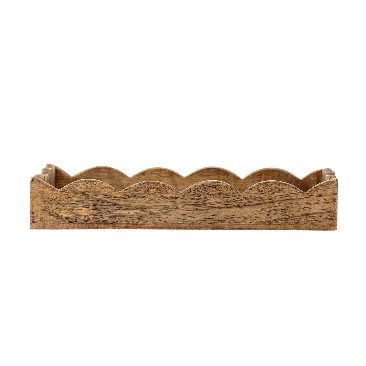 Elegantes Serviertablett aus FSC-zertifiziertem Mangoholz, das skandinavisches Design mit Funktionalität und Nachhaltigkeit vereint.