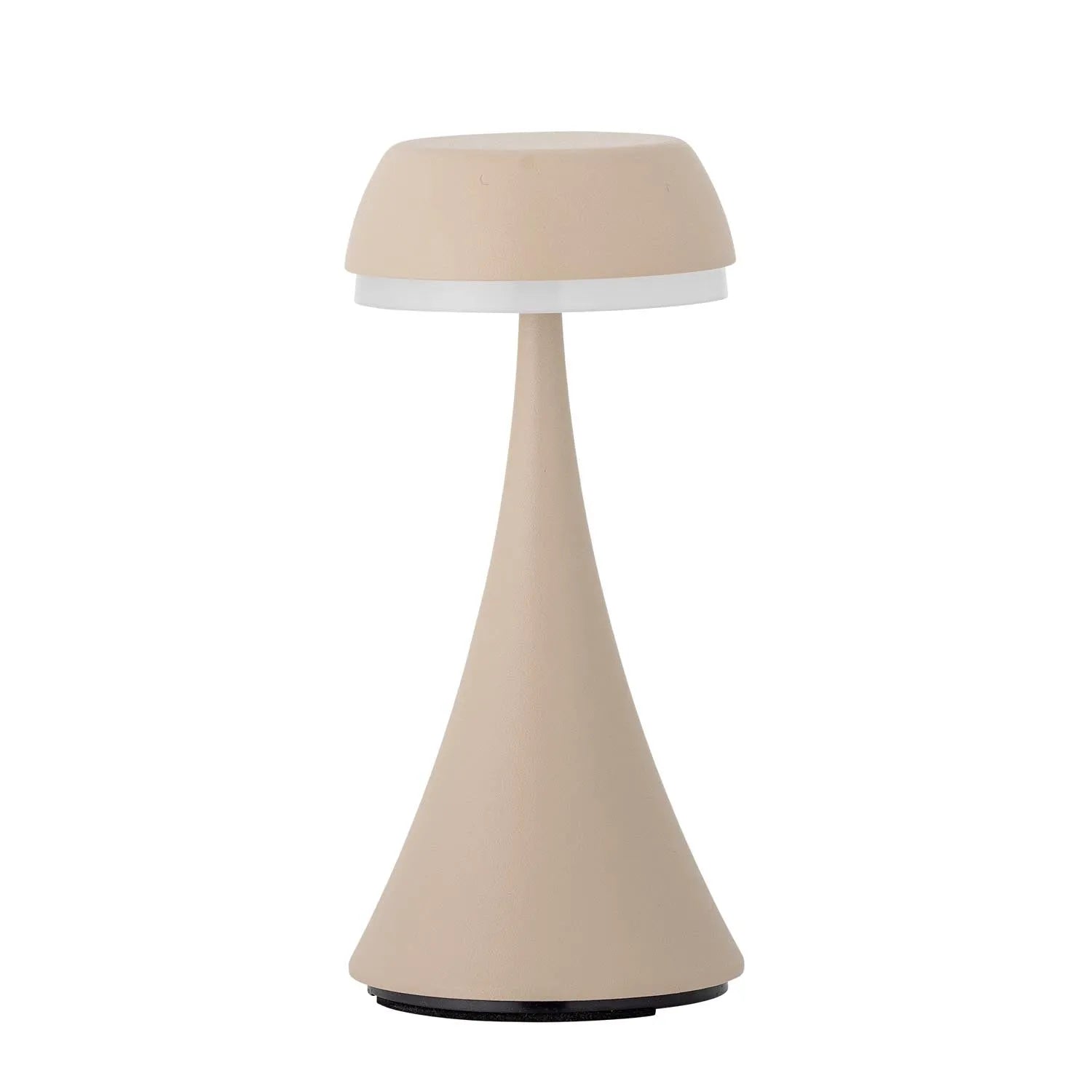 Die Pepple Lampe von Bloomingville: tragbar, wiederaufladbar, aus Aluminium. Elegantes Design, dimmbar, ideal für drinnen und draußen.