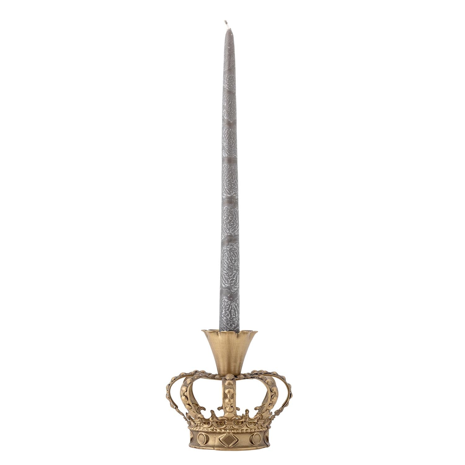 Stilvoller Lilibeth Kerzenhalter aus goldfarbenem Metall von Bloomingville, perfekt für elegante Dekoration und warmes Licht.