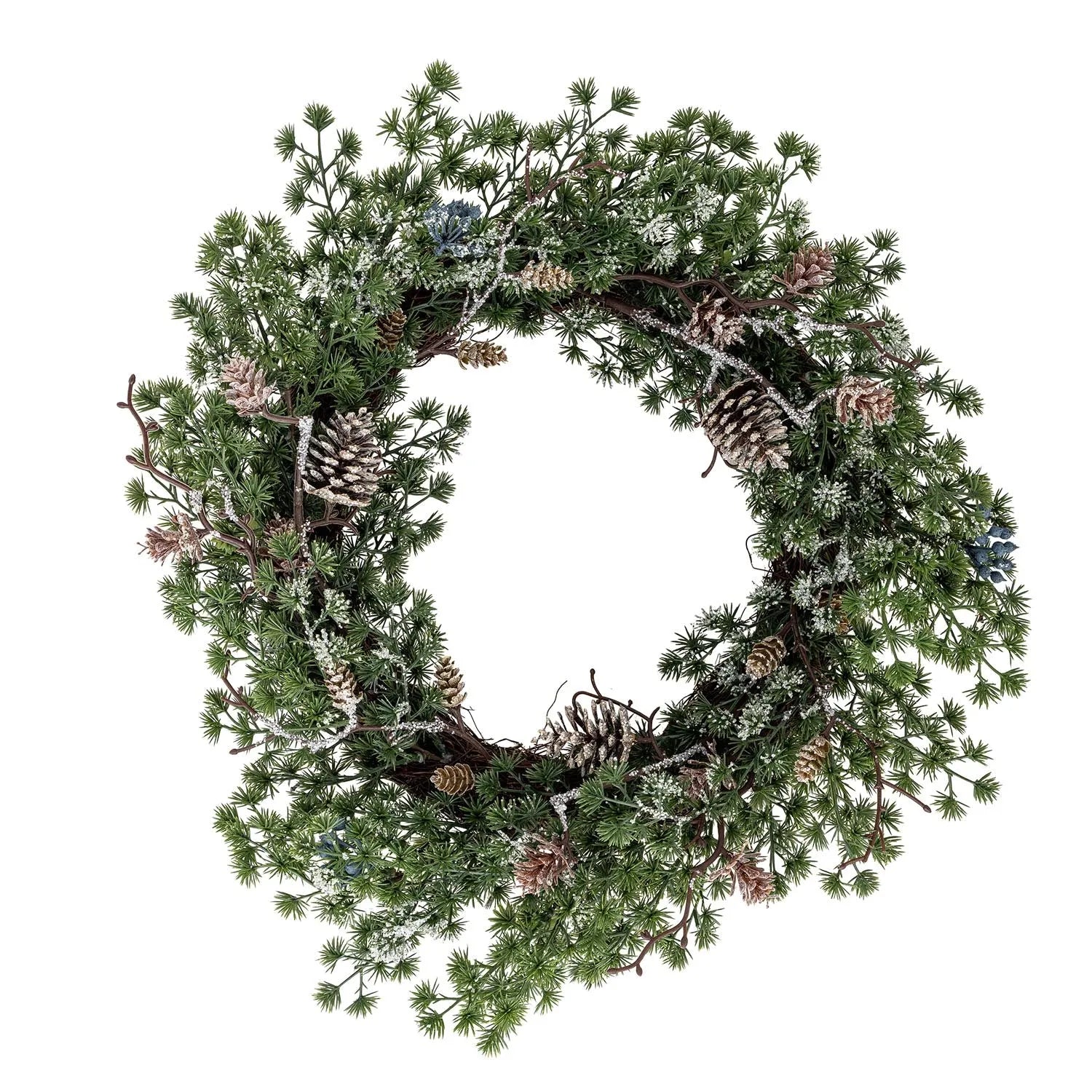 Cedar Kranz, Grün, Künstliche Blumen in Grün präsentiert im Onlineshop von KAQTU Design AG. Kunstpflanze ist von Bloomingville