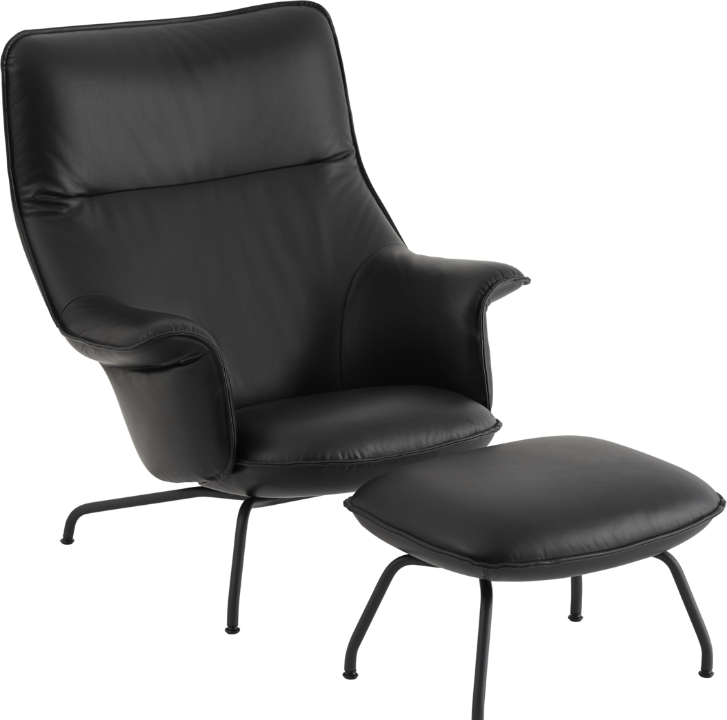 Doze Loungesessel in Schwarz präsentiert im Onlineshop von KAQTU Design AG. Sessel mit Armlehnen ist von Muuto