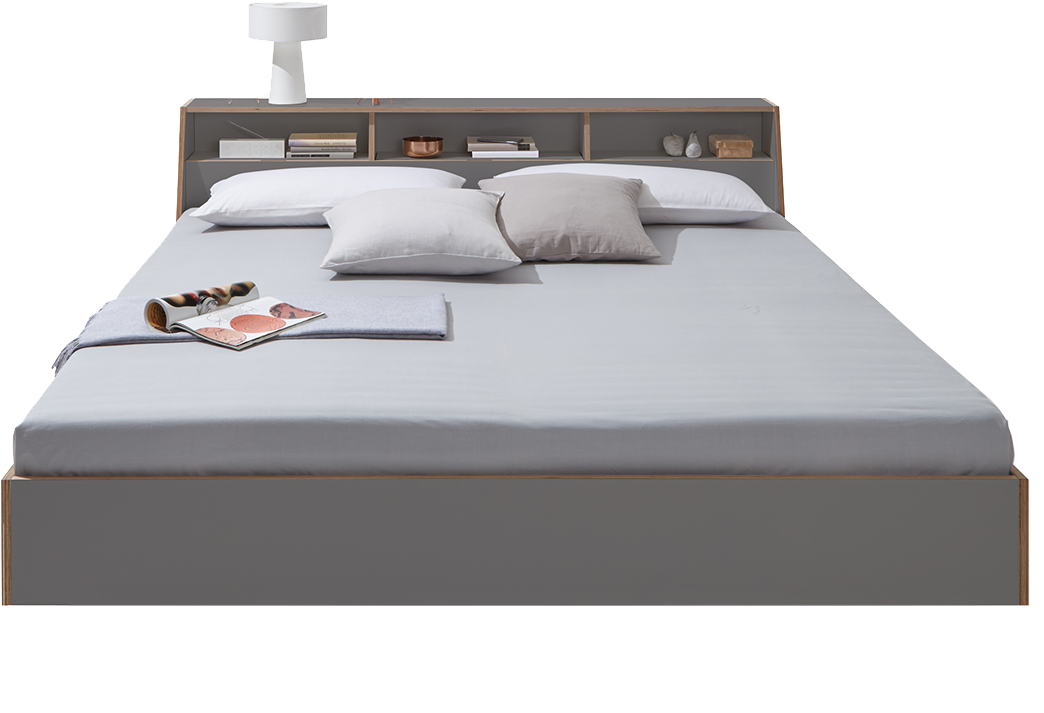 Slope Bett mit Kopfteil und LED-Beleuchtung - KAQTU Design