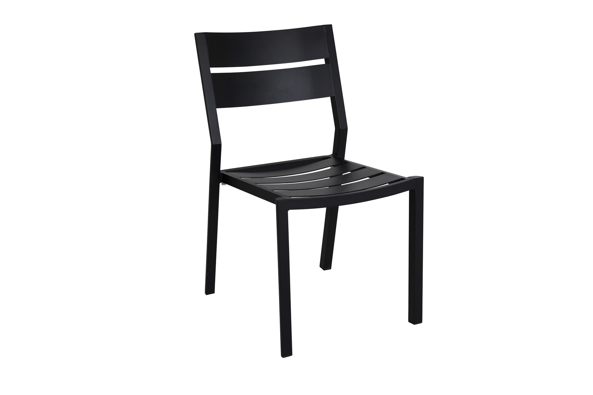 Gartenstuhl Delia ohne Armlehnen, stapelbar in Schwarz präsentiert im Onlineshop von KAQTU Design AG. Gartenstuhl ist von Be Garden