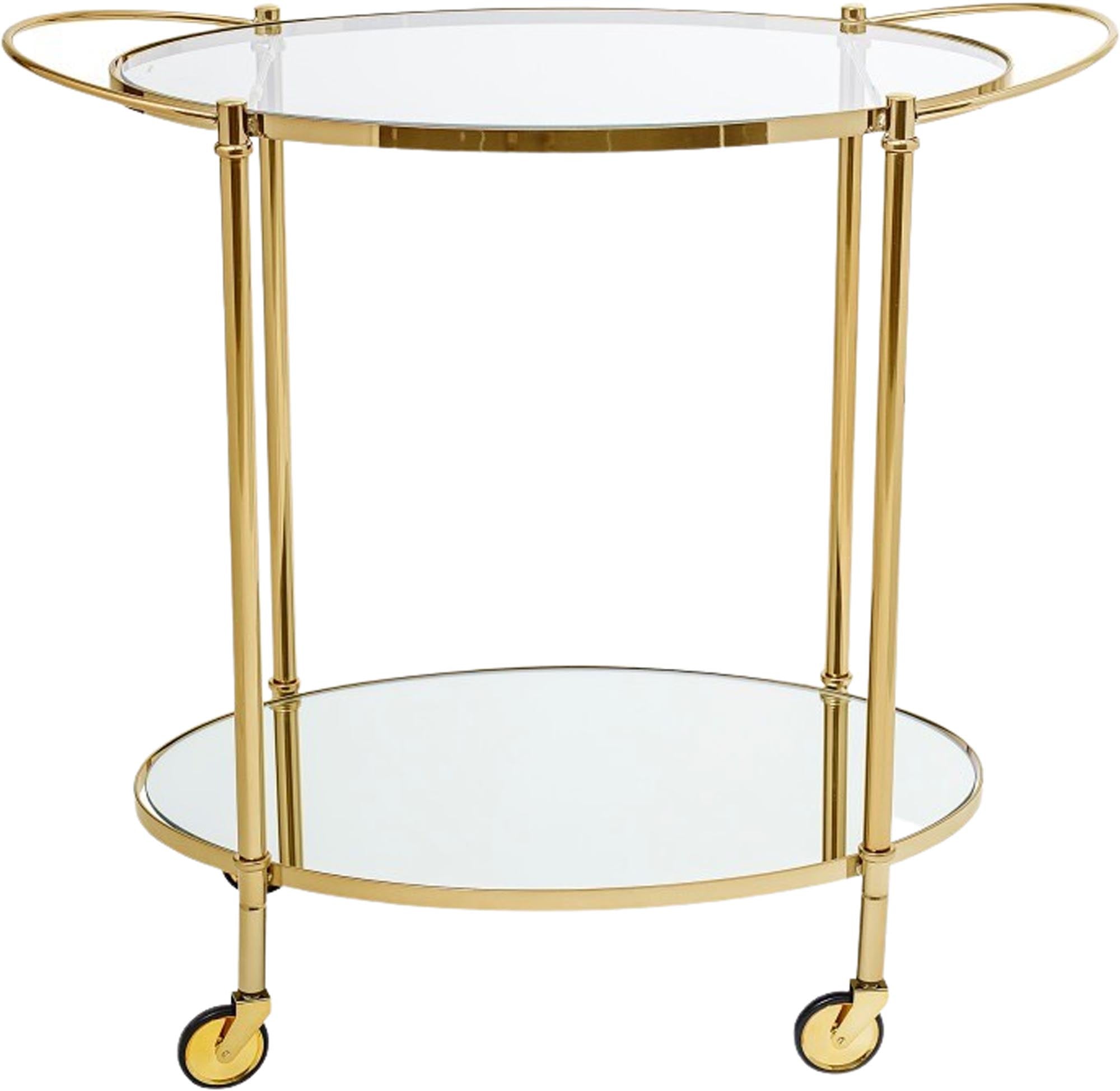 Fine standing table, gold, glass