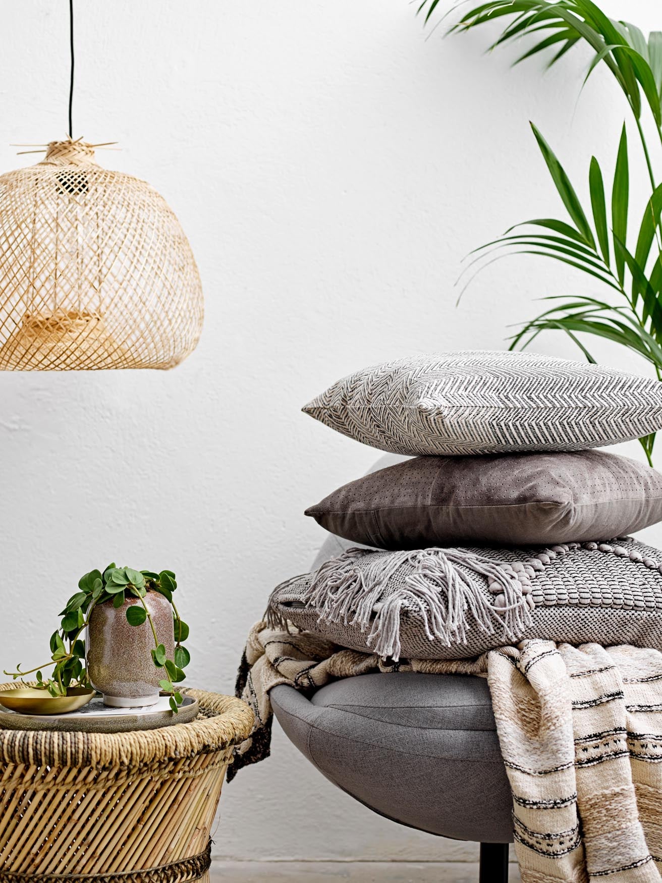 Rodi hanging lamp, nature, bamboo