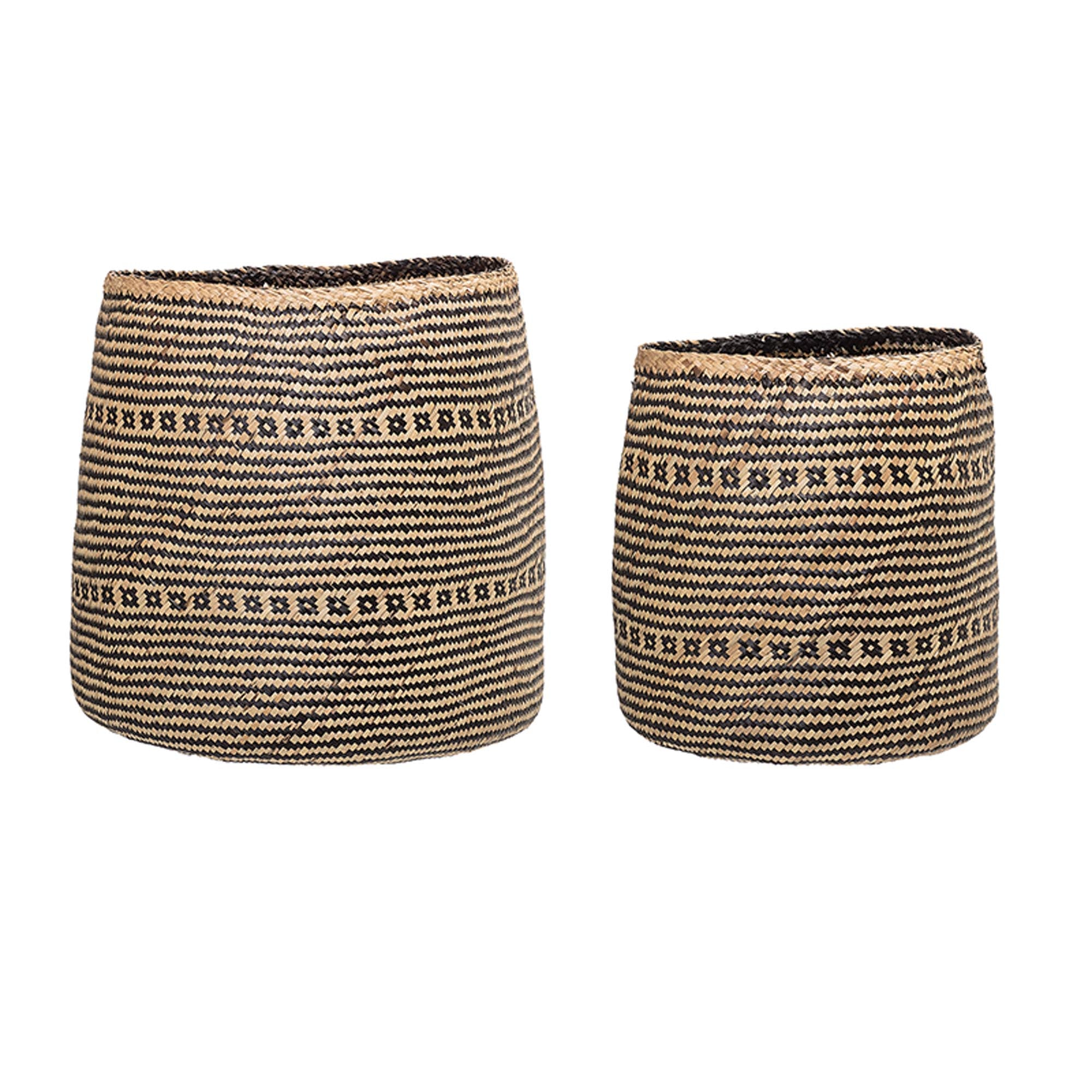 Heddy basket, black, sagrass