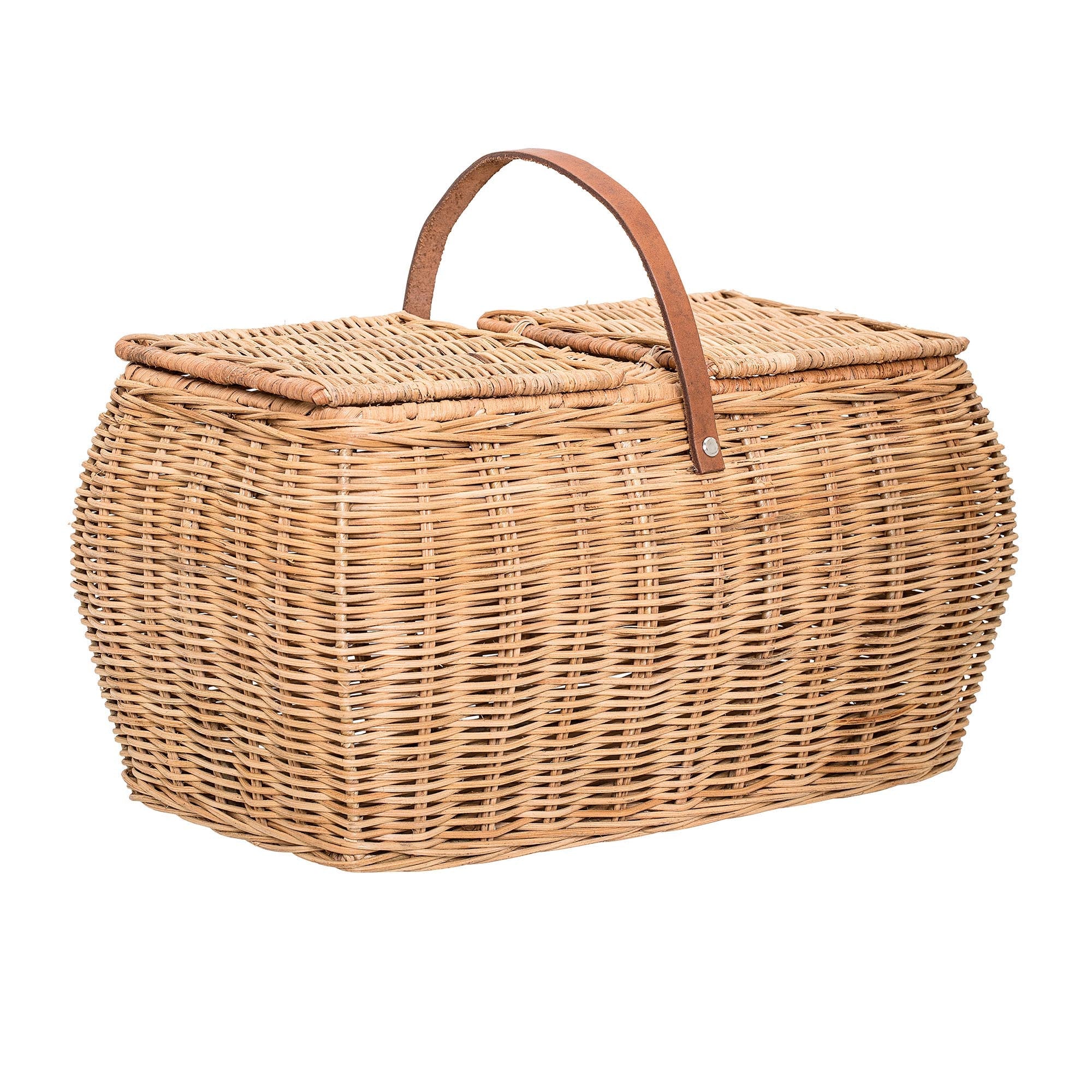 Stilvoller Rattan-Korb mit Deckel: Praktisch, langlebig und perfekt für ein gemütliches Zuhause.