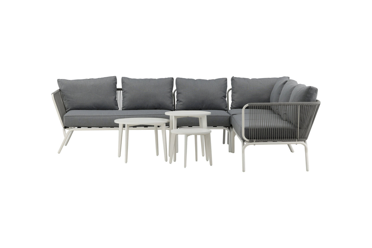 Roxo Ecksofa Outdoorset ⌀50cm in Weiss präsentiert im Onlineshop von KAQTU Design AG. Loungeset ist von Venture Home