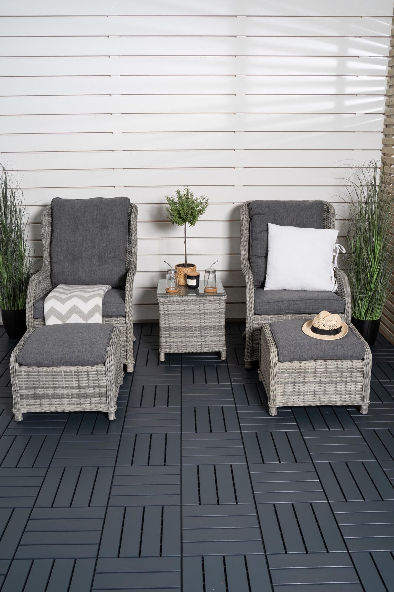 Vikelund Lounge Outdoorset 45cm in Grau präsentiert im Onlineshop von KAQTU Design AG. Loungeset ist von Venture Home