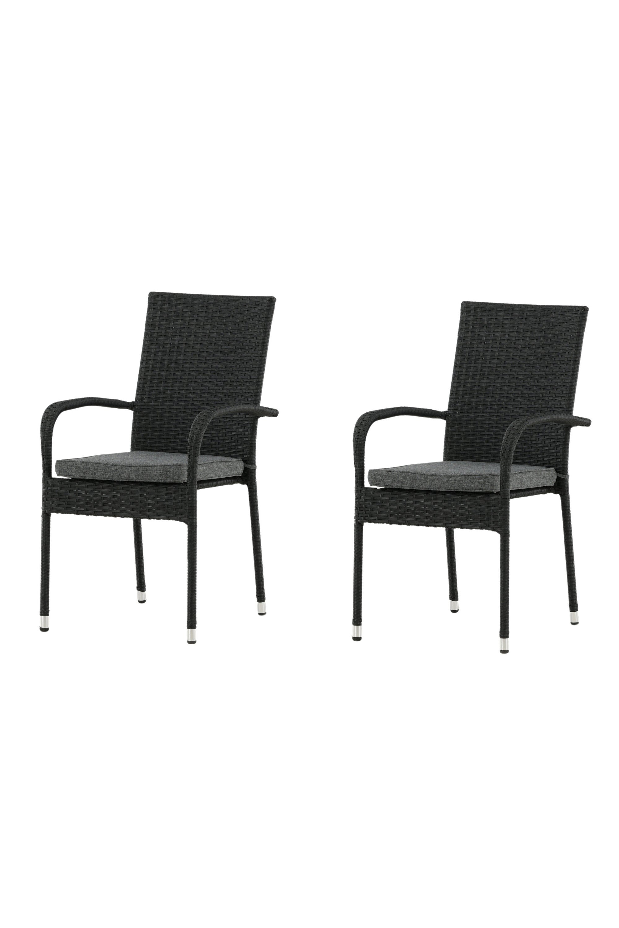 Anna Gartenstuhl in Schwarz präsentiert im Onlineshop von KAQTU Design AG. Gartenstuhl mit Armlehnen ist von Venture Home