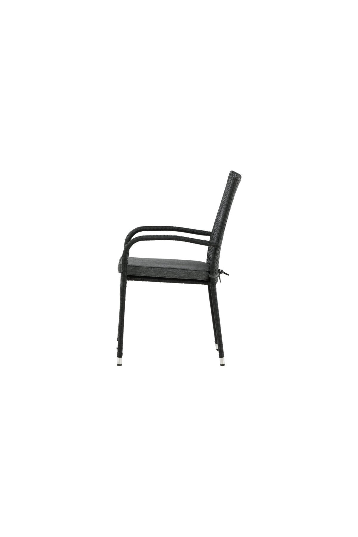 Anna Gartenstuhl in Schwarz präsentiert im Onlineshop von KAQTU Design AG. Gartenstuhl mit Armlehnen ist von Venture Home